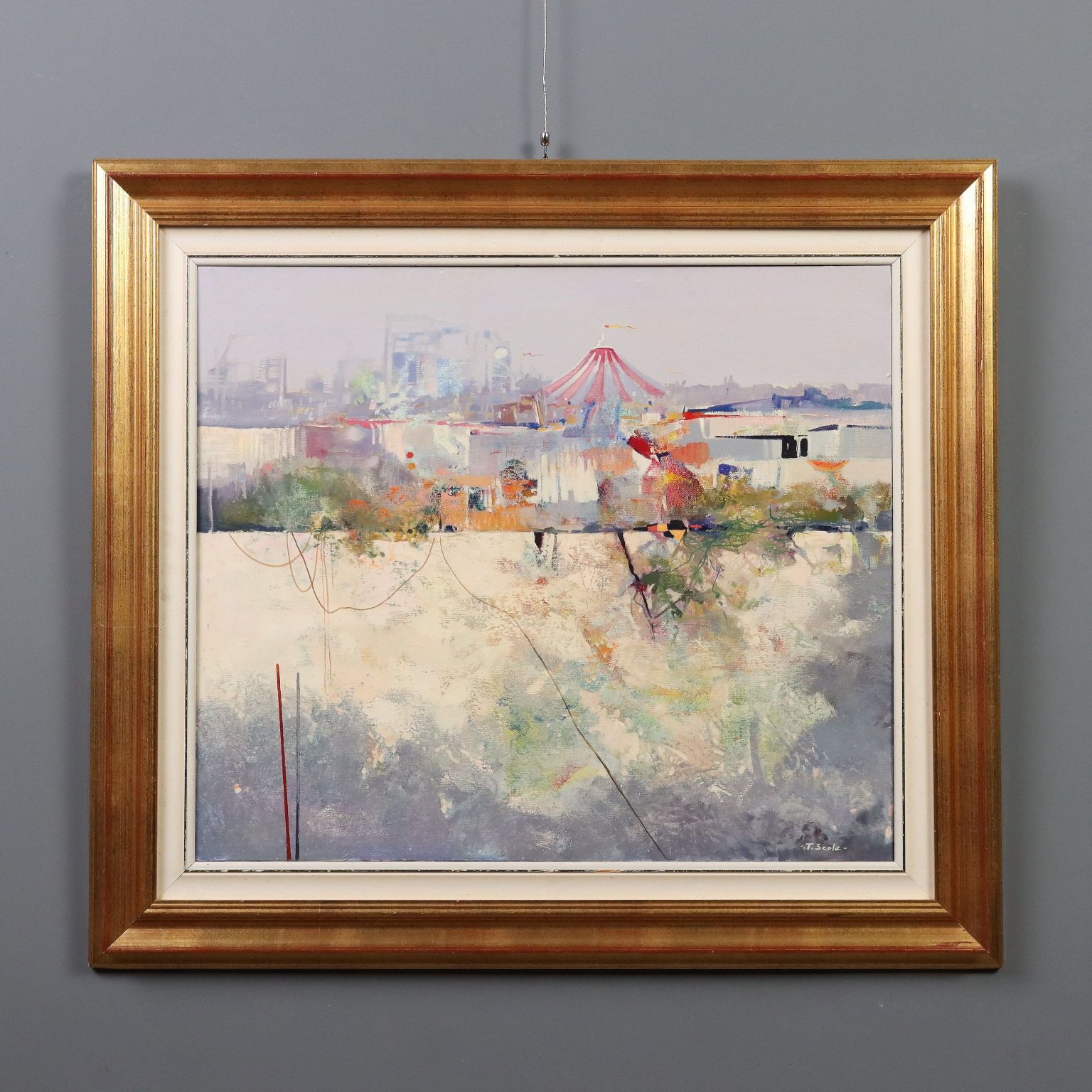 Contemporary Artwork Temistocle Scola Oil On Canvas XX Century