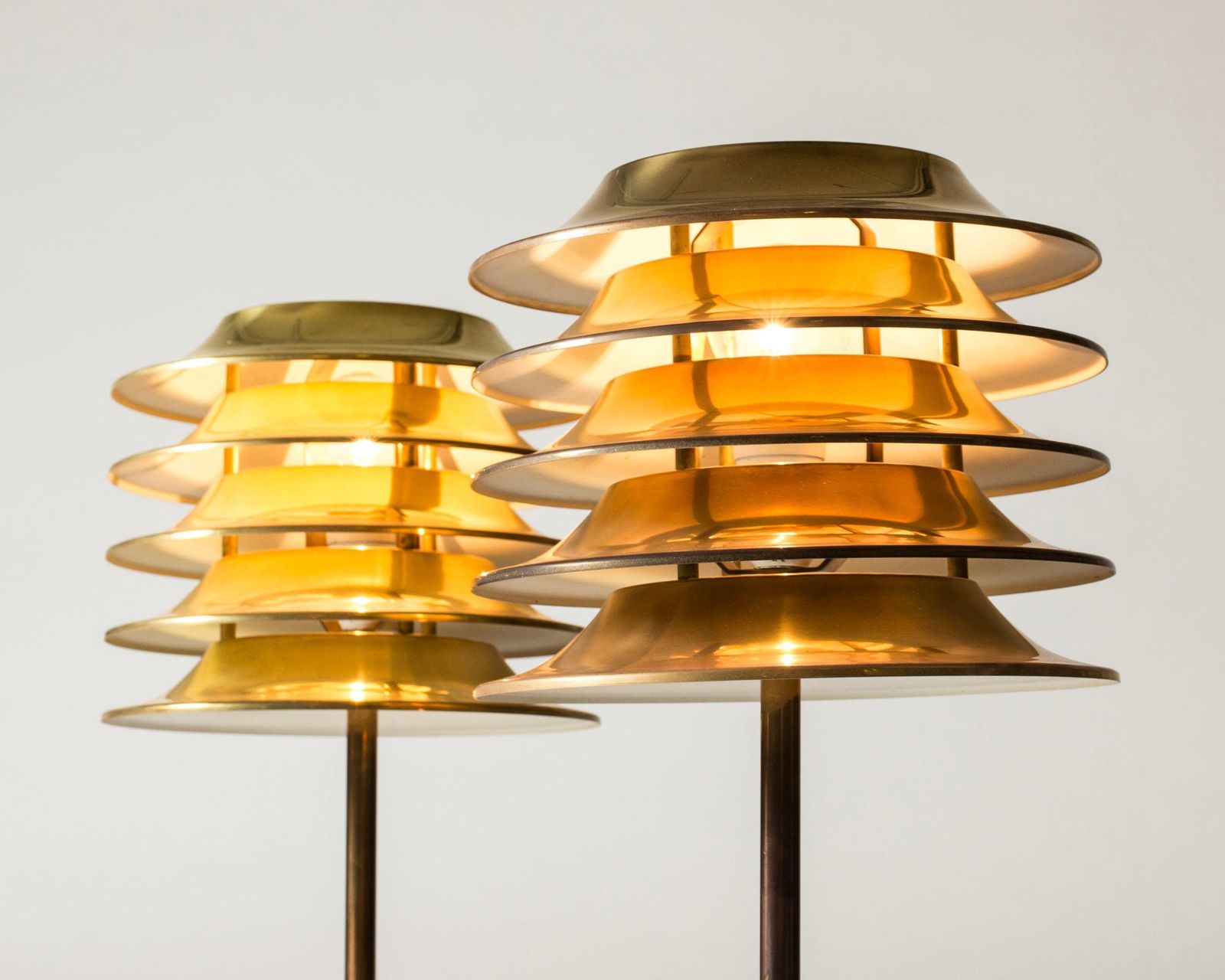 Modernist Brass Table Lamps By Kai Ruokonen For Sievä Oy, Finland, 1970s photo Verlichting
