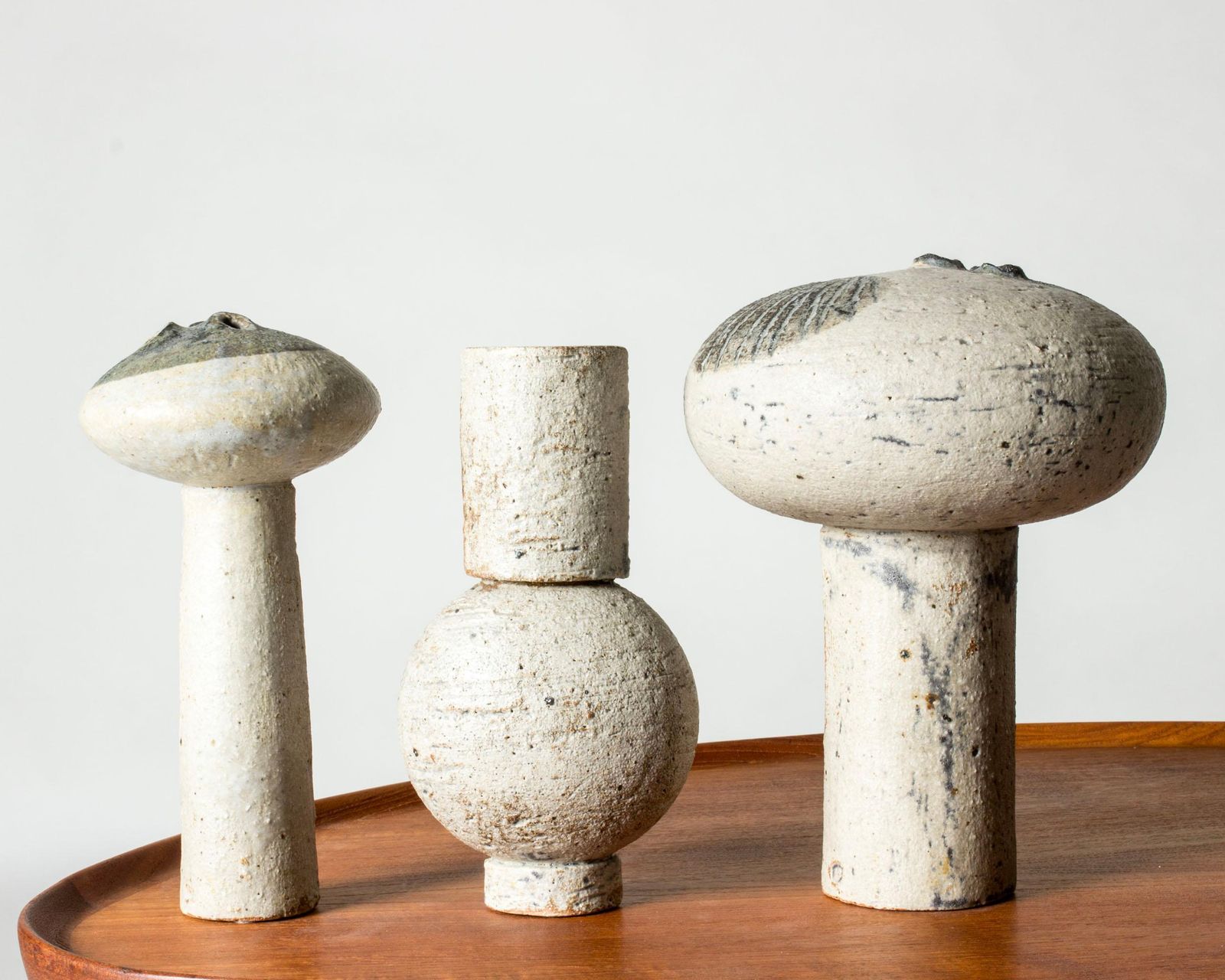 Sculptures mid-century en chamotte, Jan De Rooden & Johnny Rolf, Gustavsberg, 1967 photo for sale