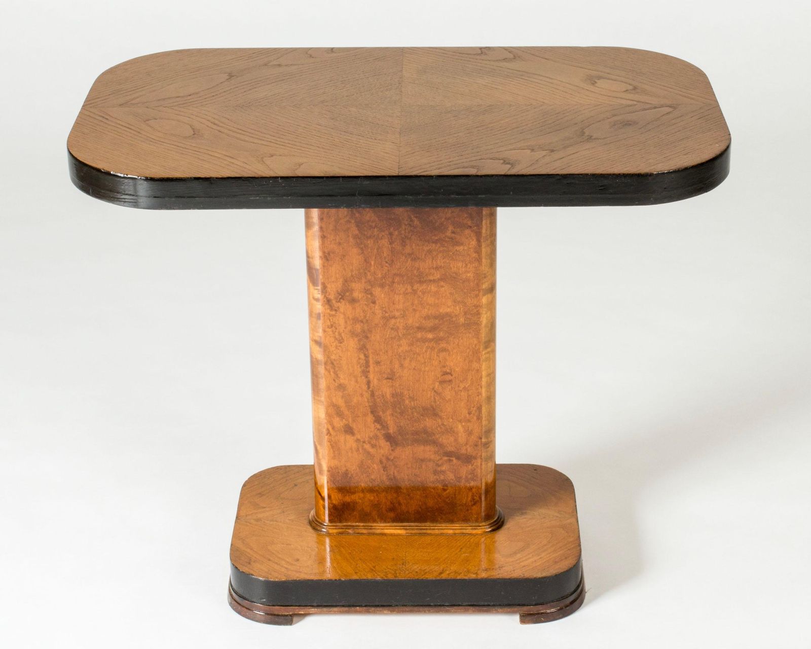 Zweedse Modern consoletafel, iep met zwarte randen, jaren 1930 ontwerp photo for sale