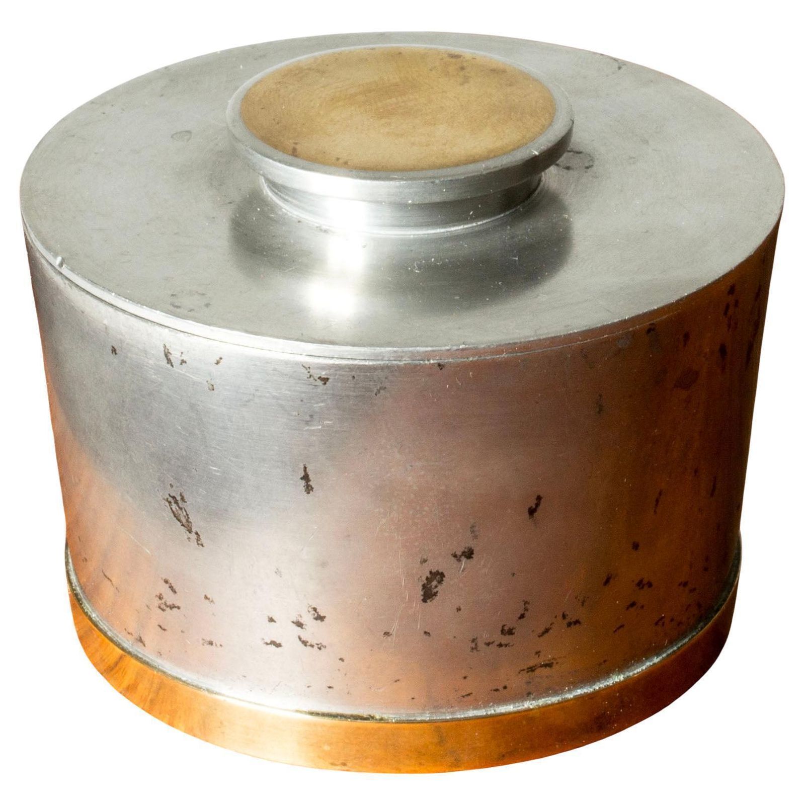 Pot en étain scandinave mid-century, Nils Fougstedt, Svenskt Tenn, Suède, 1936