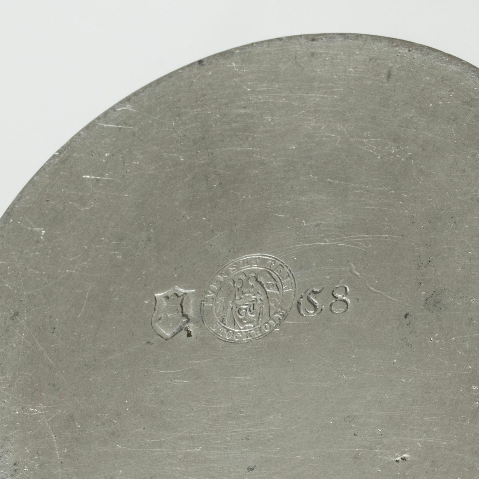 Midcentury Scandinavian Pewter Jar From Svenskt Tenn, Sweden, 1944 photo vinterior