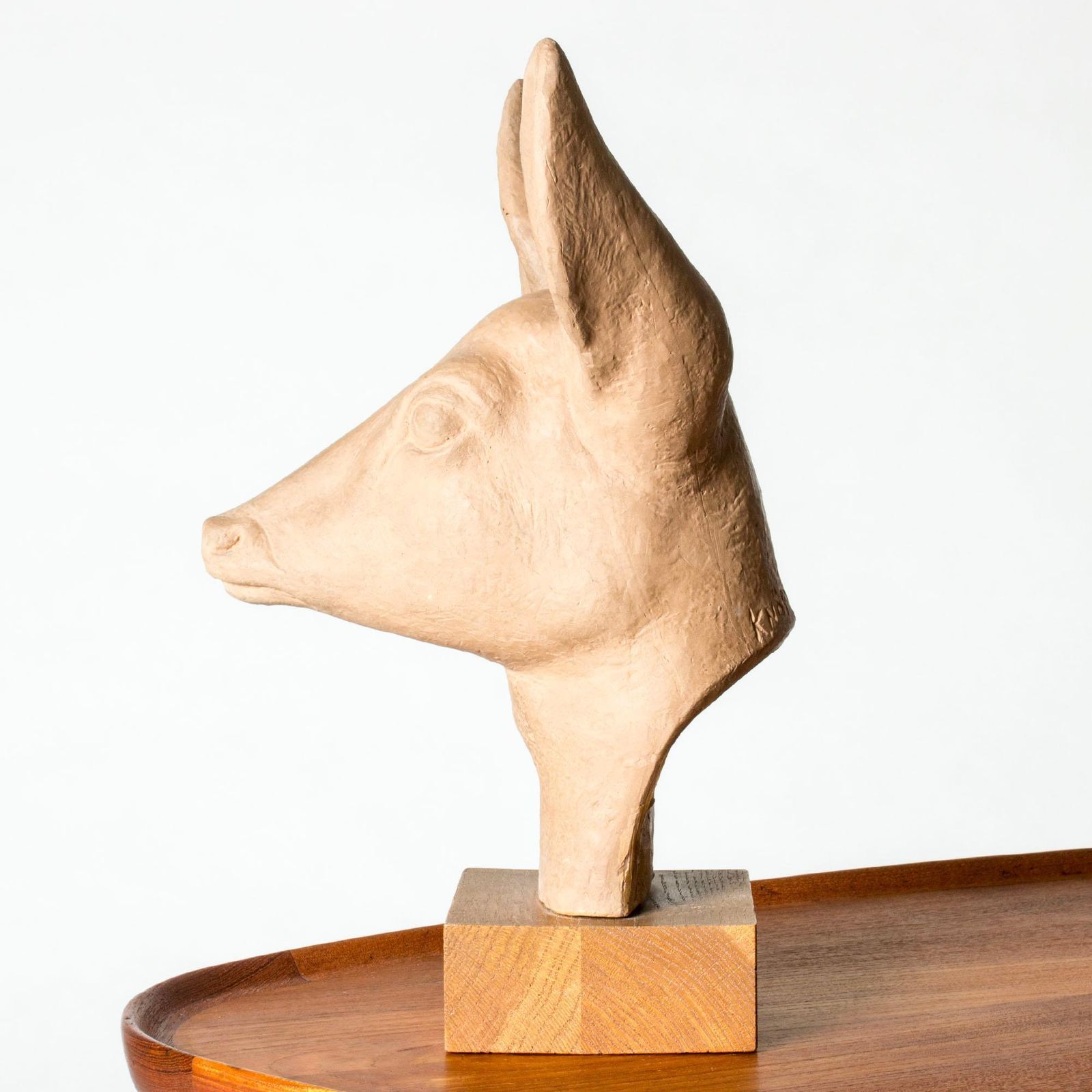 Zweeds Modern reeënkop sculptuur van Arvid Knöppel, Zweden, 1934 photo for sale