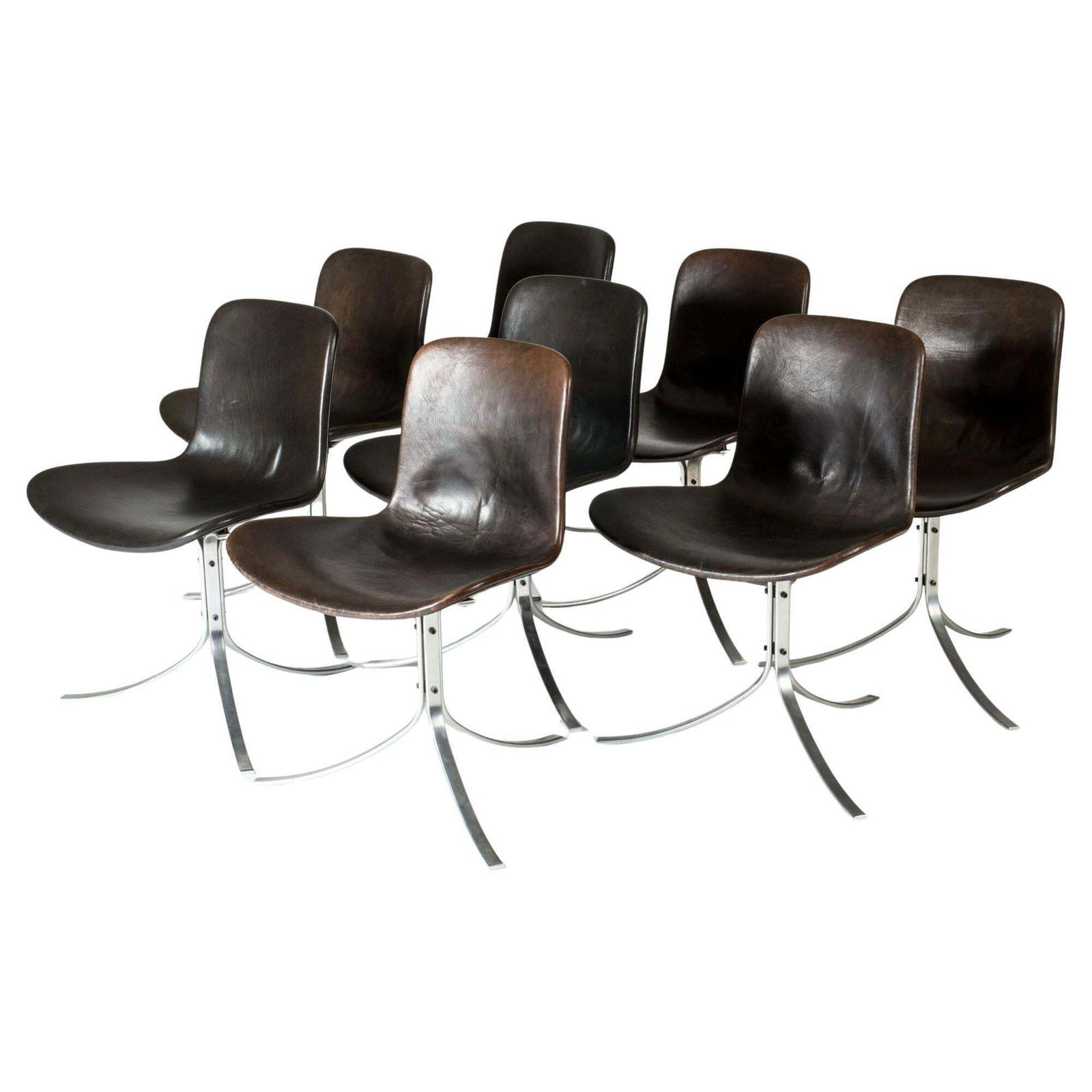Chaises de salle à manger mid-century « PK 9 » par Poul Kjærholm, E. Kold Christensen, Danemark