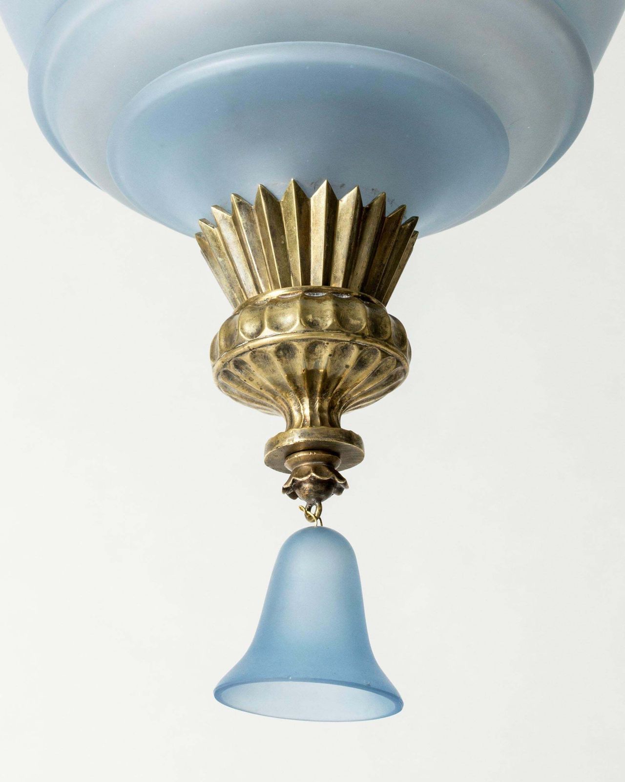 Swedish Grace plafondlamp, Simon Gate, Orrefors, Zweden, jaren 1920 photo vinterior
