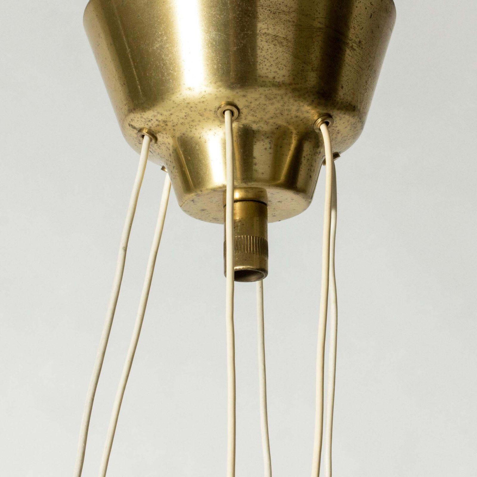 Modernistische hanglamp van Hans Bergström, Ateljé Lyktan, Zweden, jaren 1950 photo vintage