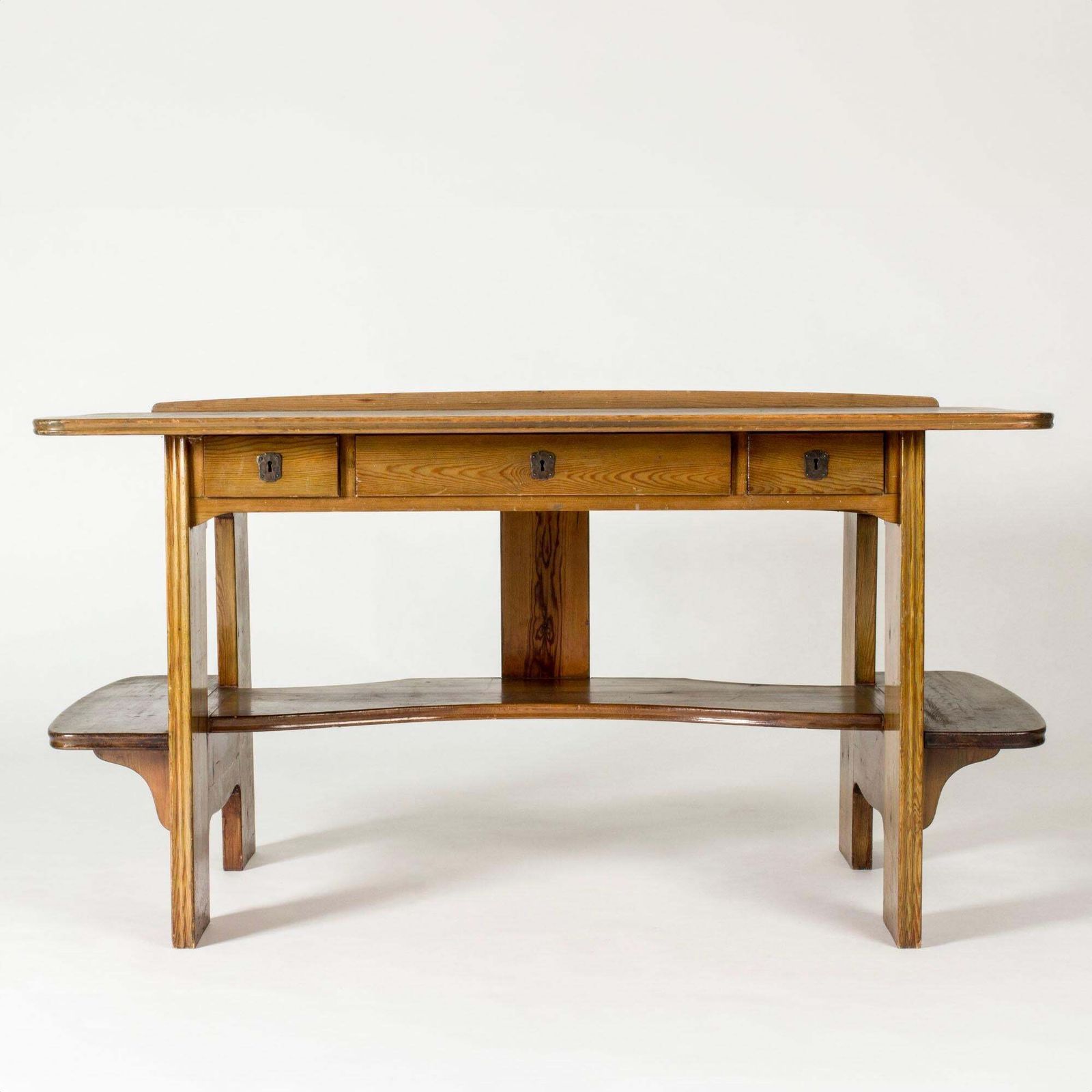 Art Nouveau Pine Desk By Carl Westman, Sweden, 1910s photo furniture