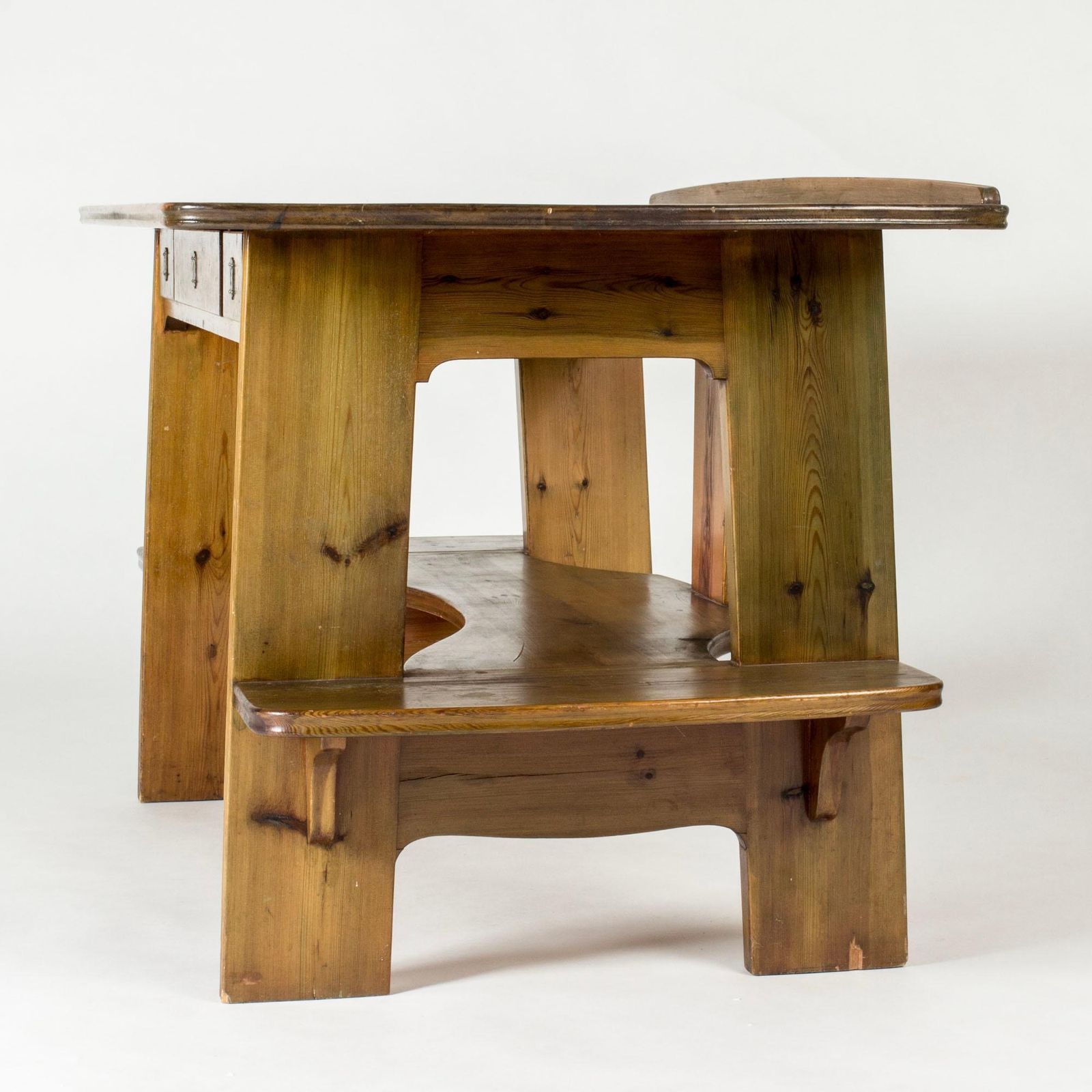 Art Nouveau Pine Desk By Carl Westman, Sweden, 1910s photo Furniture