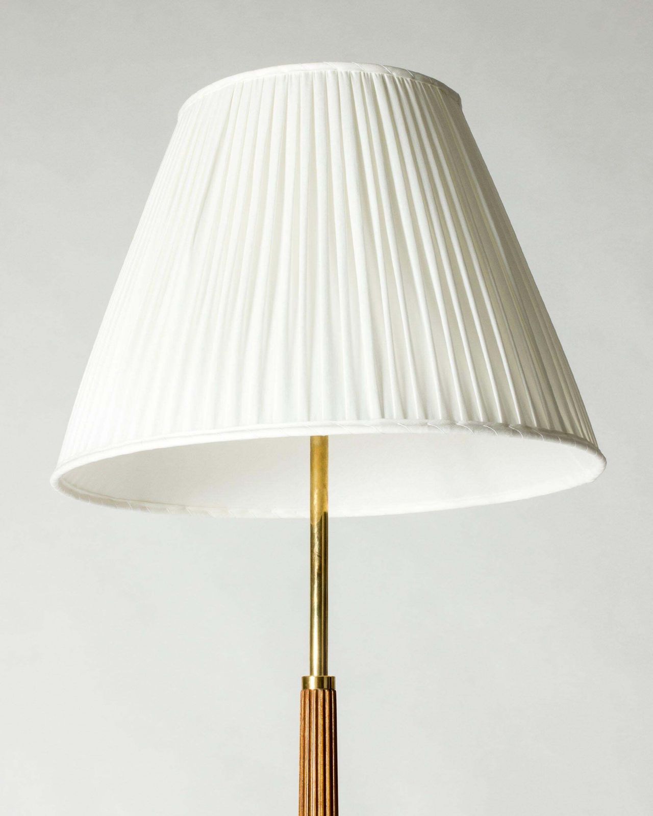 Midcentury Mahogany Floor Lamp By Hans Bergström, Sweden, 1950s photo 3667.0