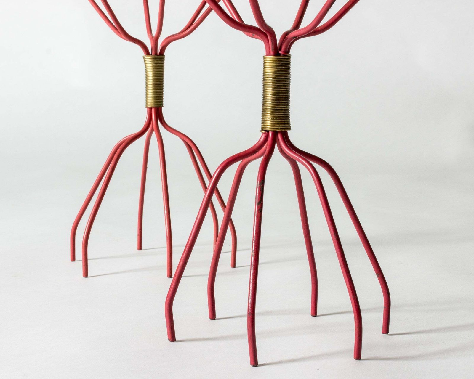 Zeldzame Scandinavisch Modern metalen kandelaars van Hans Agne Jakobsson, ca. jaren 1950 photo Woonaccessoires
