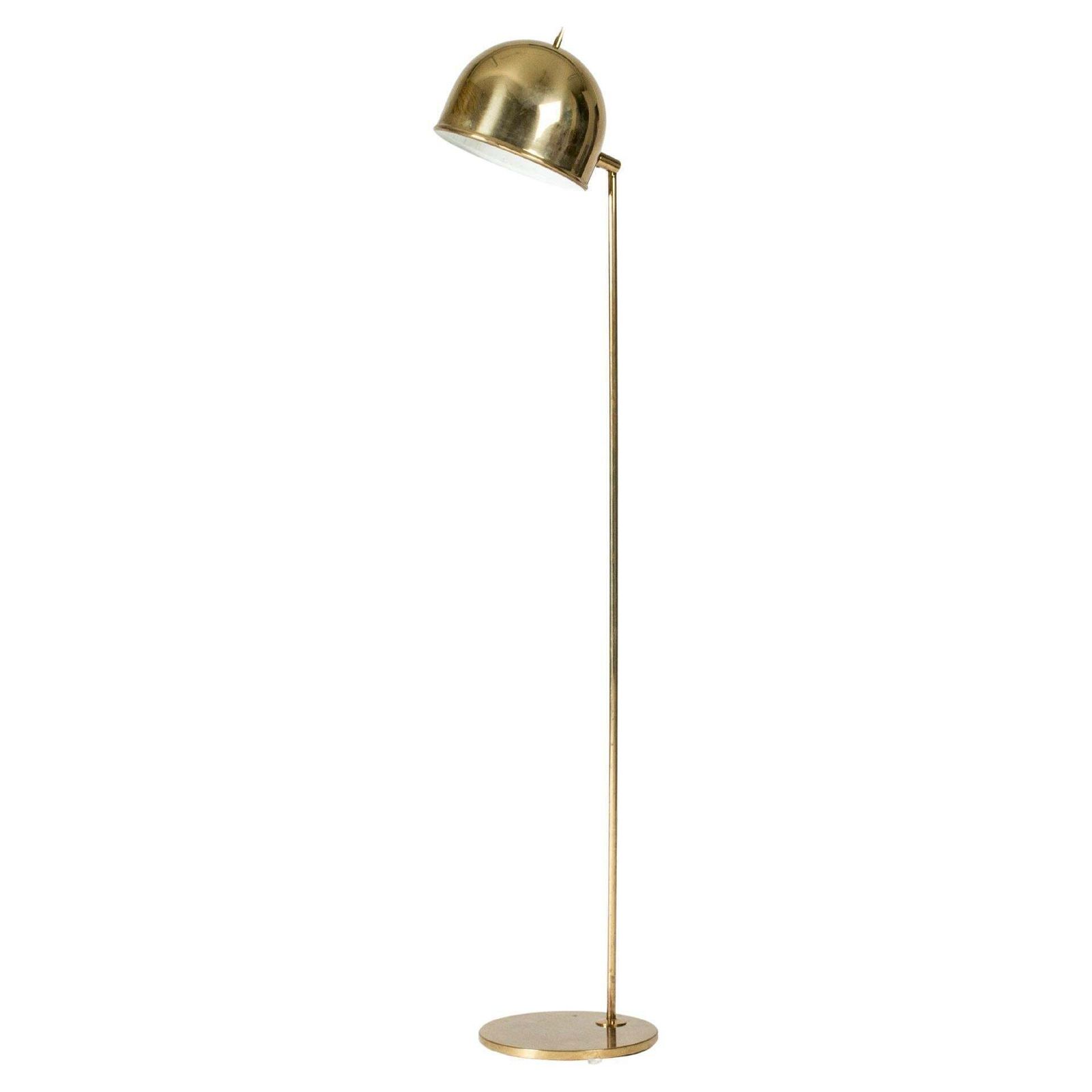 Vintage Midcentury Brass Floor Lamp From Bergboms, Sweden, 1960s