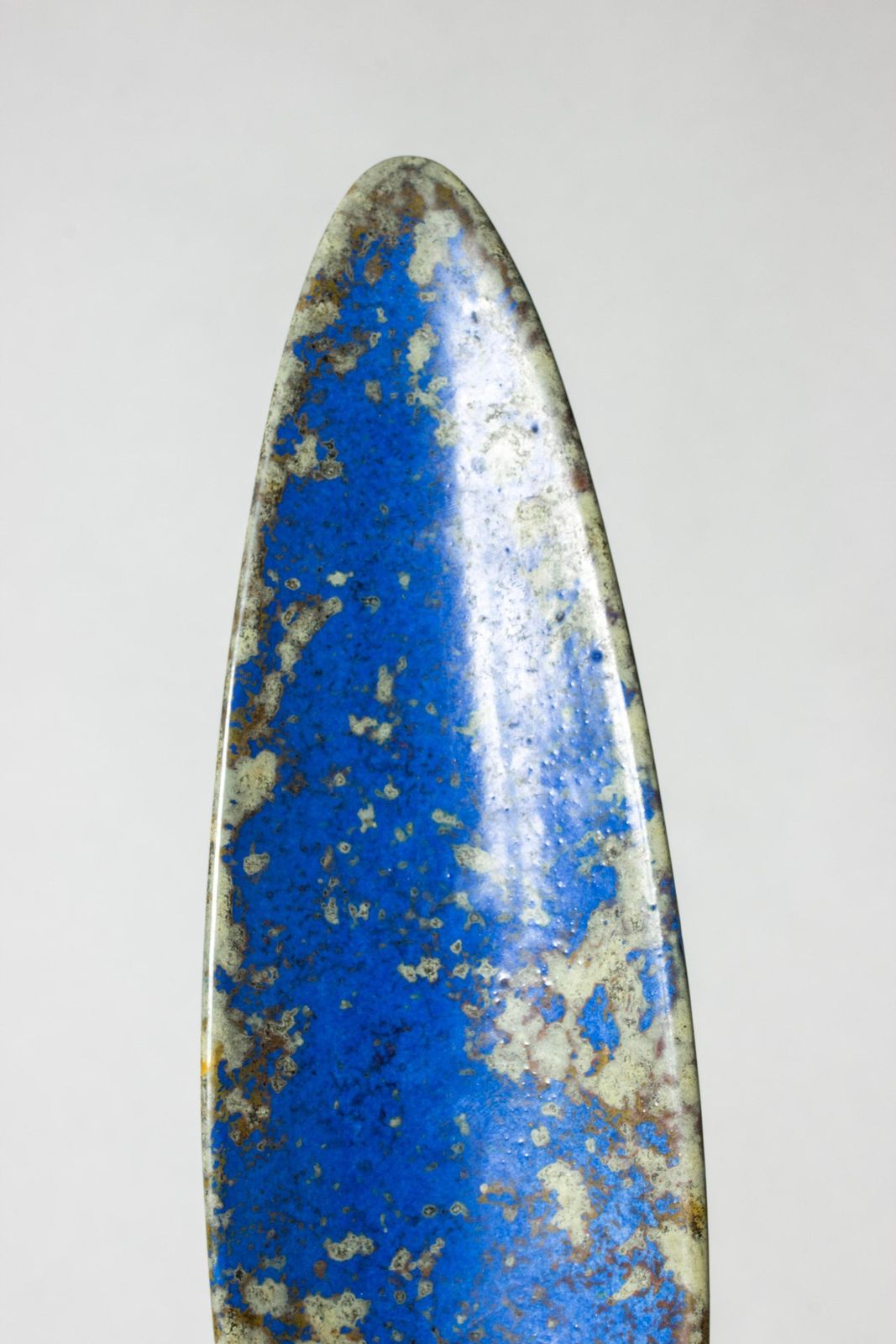 Plat en faïence scandinave moderne par Hans Hedberg, Biot, France photo for sale