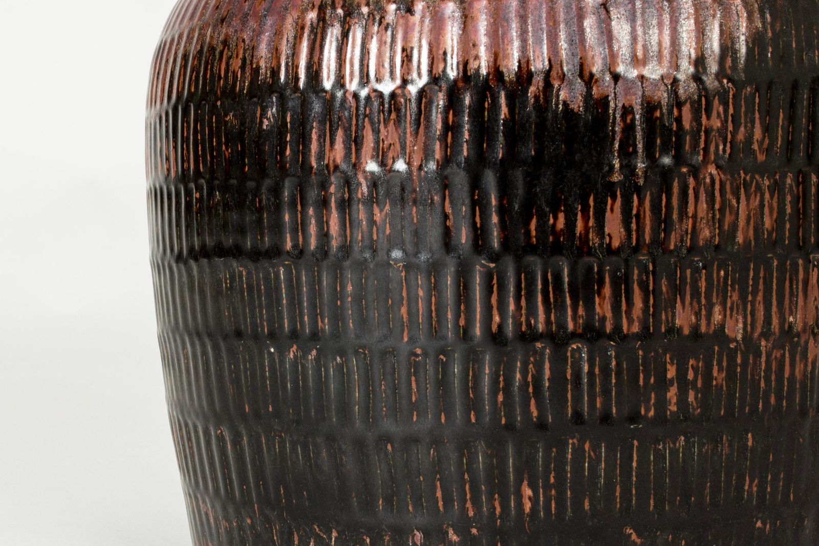 Vase de sol mid-century en grès par Stig Lindberg, Gustavsberg, Suède, années 1960 photo for sale