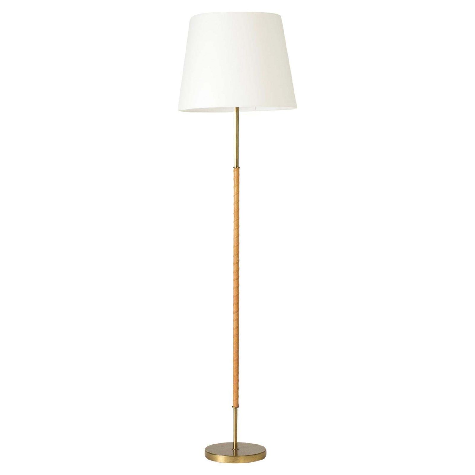 Mid-Century Modern Messing Vloerlamp van Böhlmarks, Zweden, jaren 1940