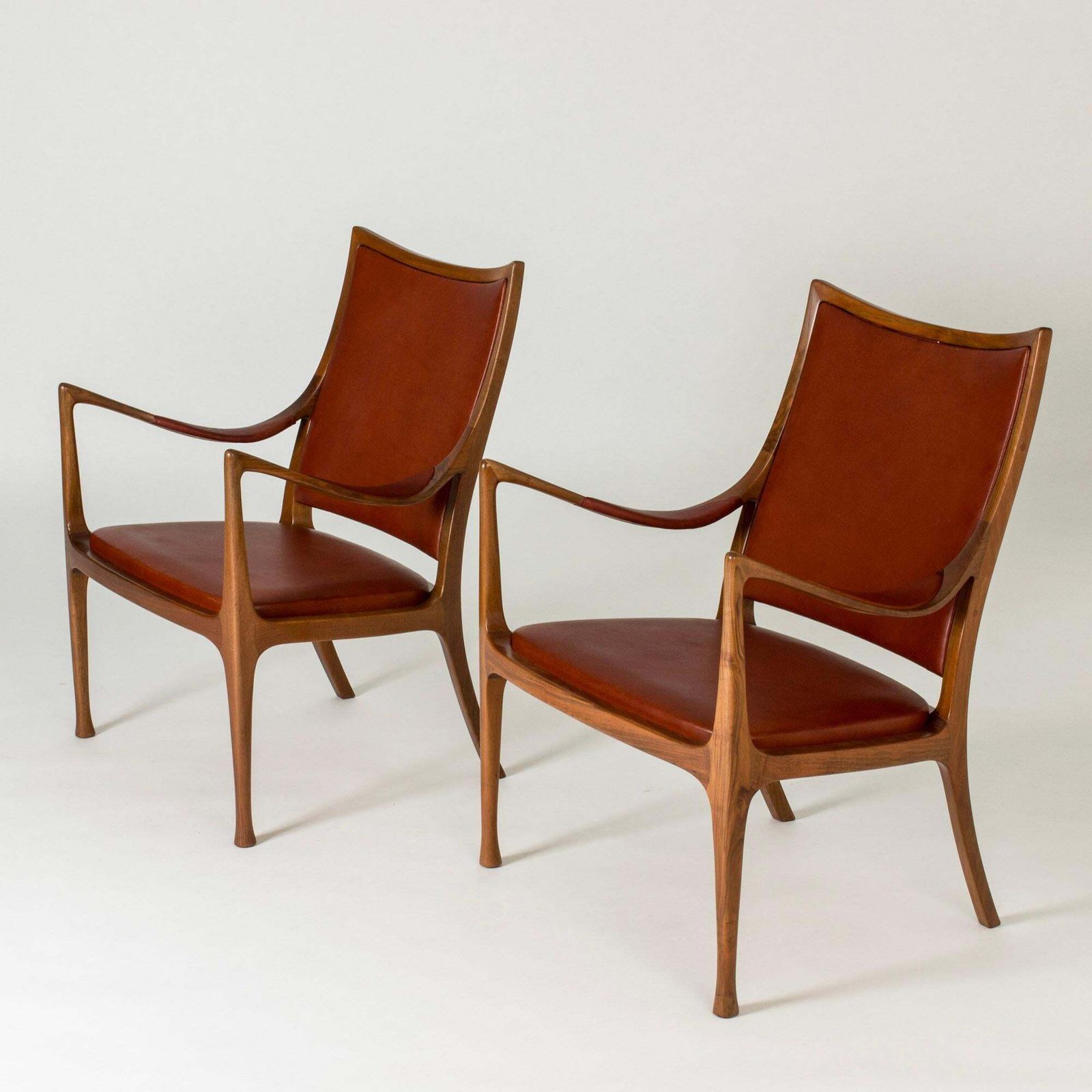 Scandinavian Modern Lounge Chairs By Hans Asplund, Nk, Sweden, 1955 photo furniture