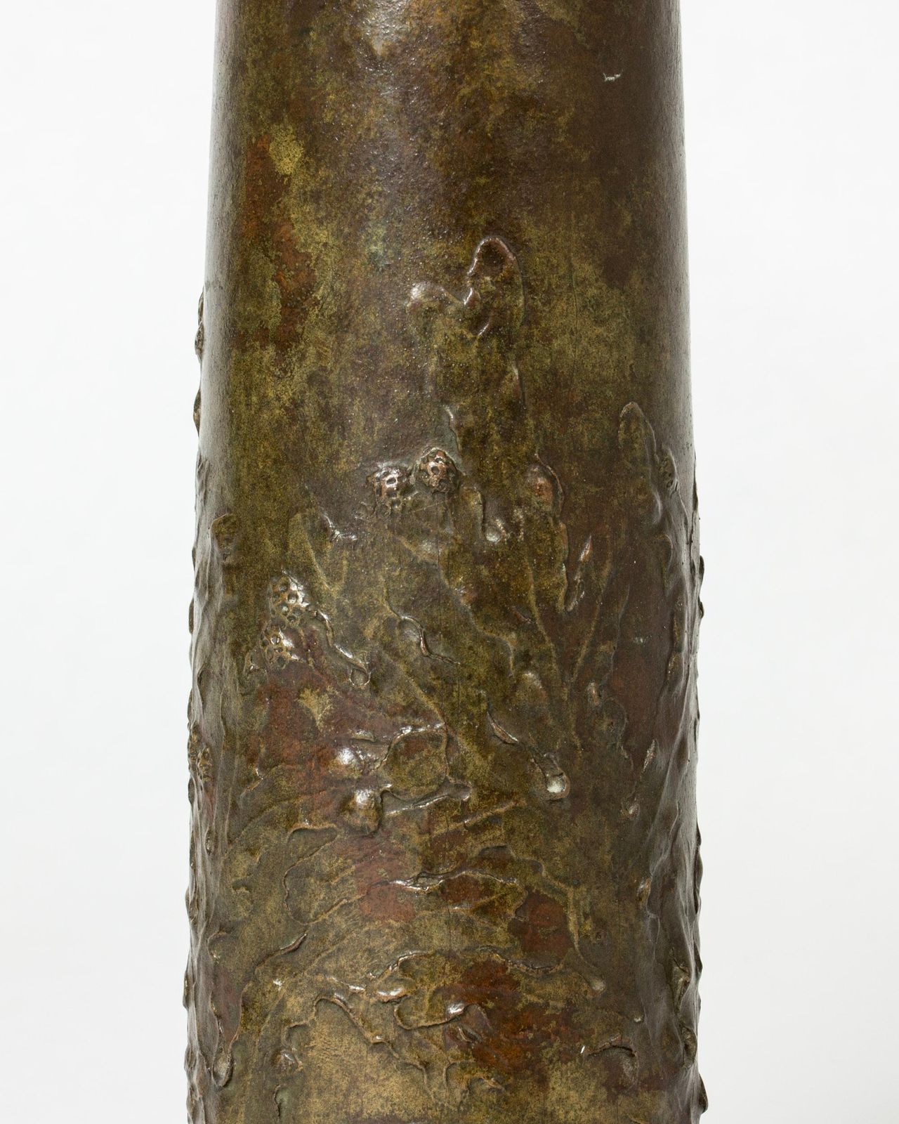 Art Noveau Bronze Vase By Hugo Elmqvist, Sweden, Ca 1900 photo 2739.0