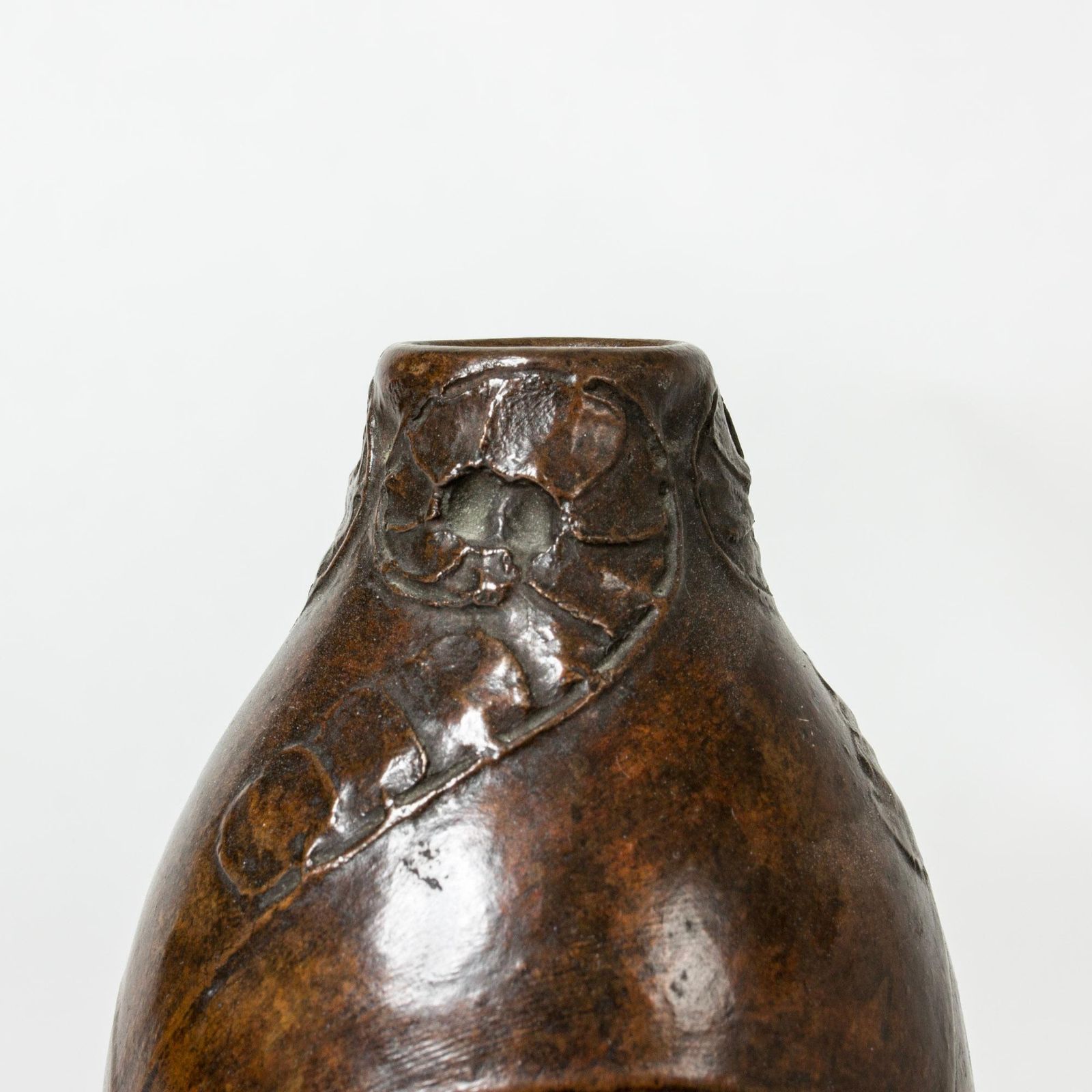 Art Nouveau bronzen vaas van Gerda Backlund, Zweden, ca. 1900 photo 1032.0