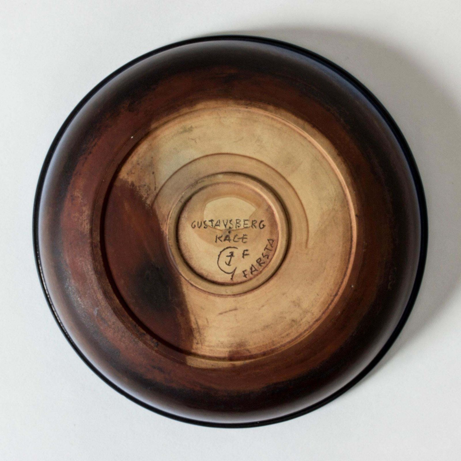 Stoneware "Farsta" Bowl By Wilhelm Kåge, Gustavsberg, Sweden, 1940s photo 706.0