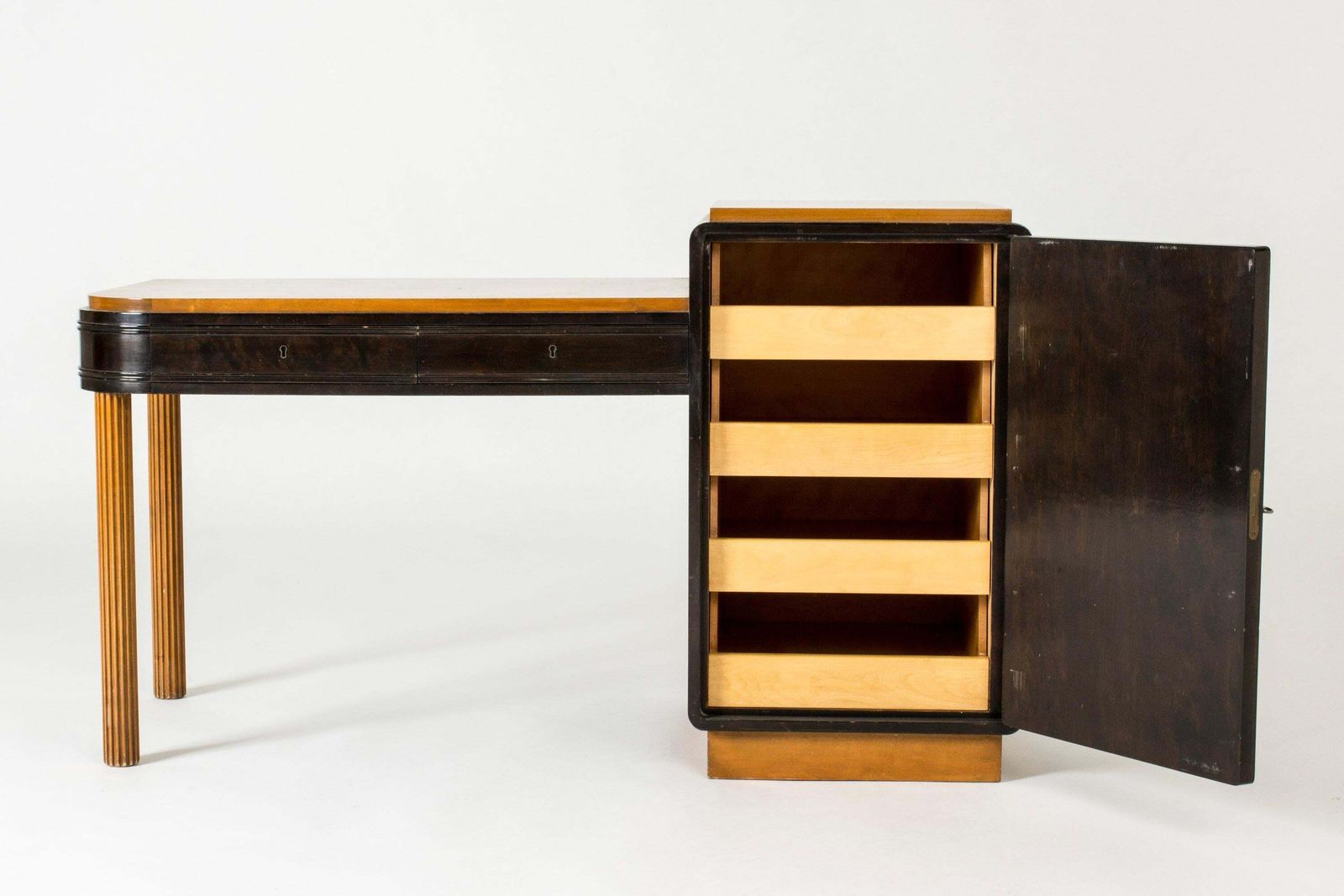 Functionalist Entryway Bench By Axel Einar Hjorth, Nk, Sweden, 1930s photo Furniture