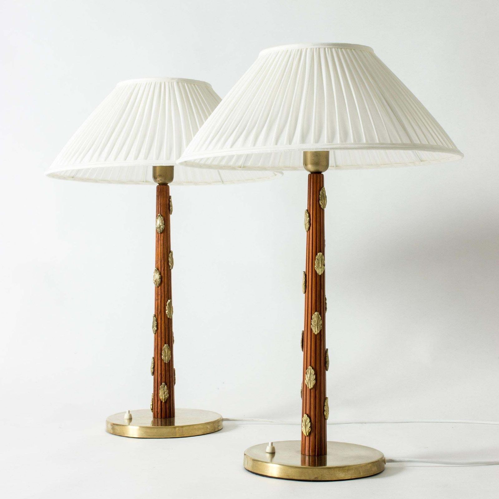 Lampes de table modernistes rares par Hans Bergström, Ateljé Lyktan, Suède, années 1950 photo furniture