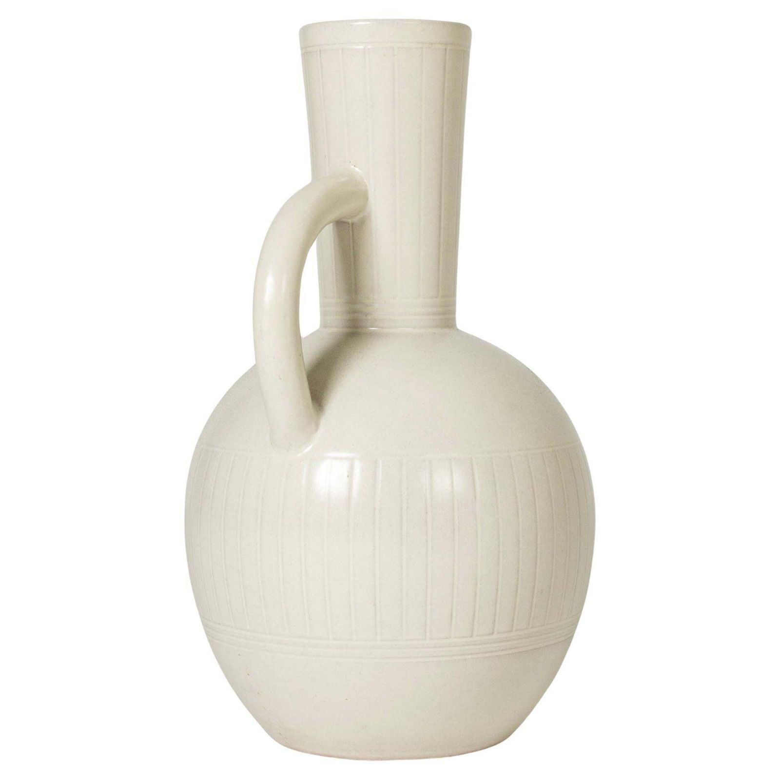Grand vase de sol moderniste vintage, par Andersson & Johansson Höganäs, Suède, années 1940