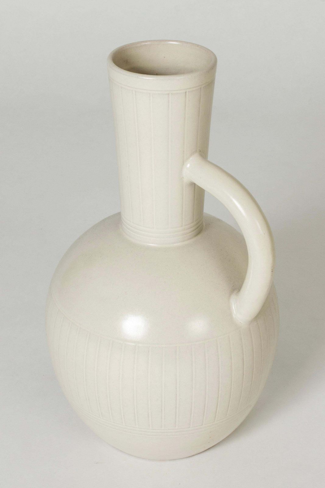 Grand vase de sol moderniste vintage, par Andersson & Johansson Höganäs, Suède, années 1940 photo for sale