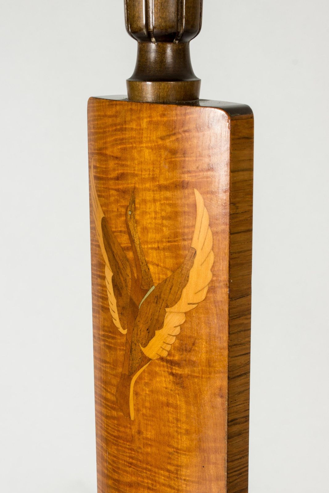 Swedish Modern Floor Lamp With Inlays, Mjölby Intarsia, Sweden, 1930s photo buy