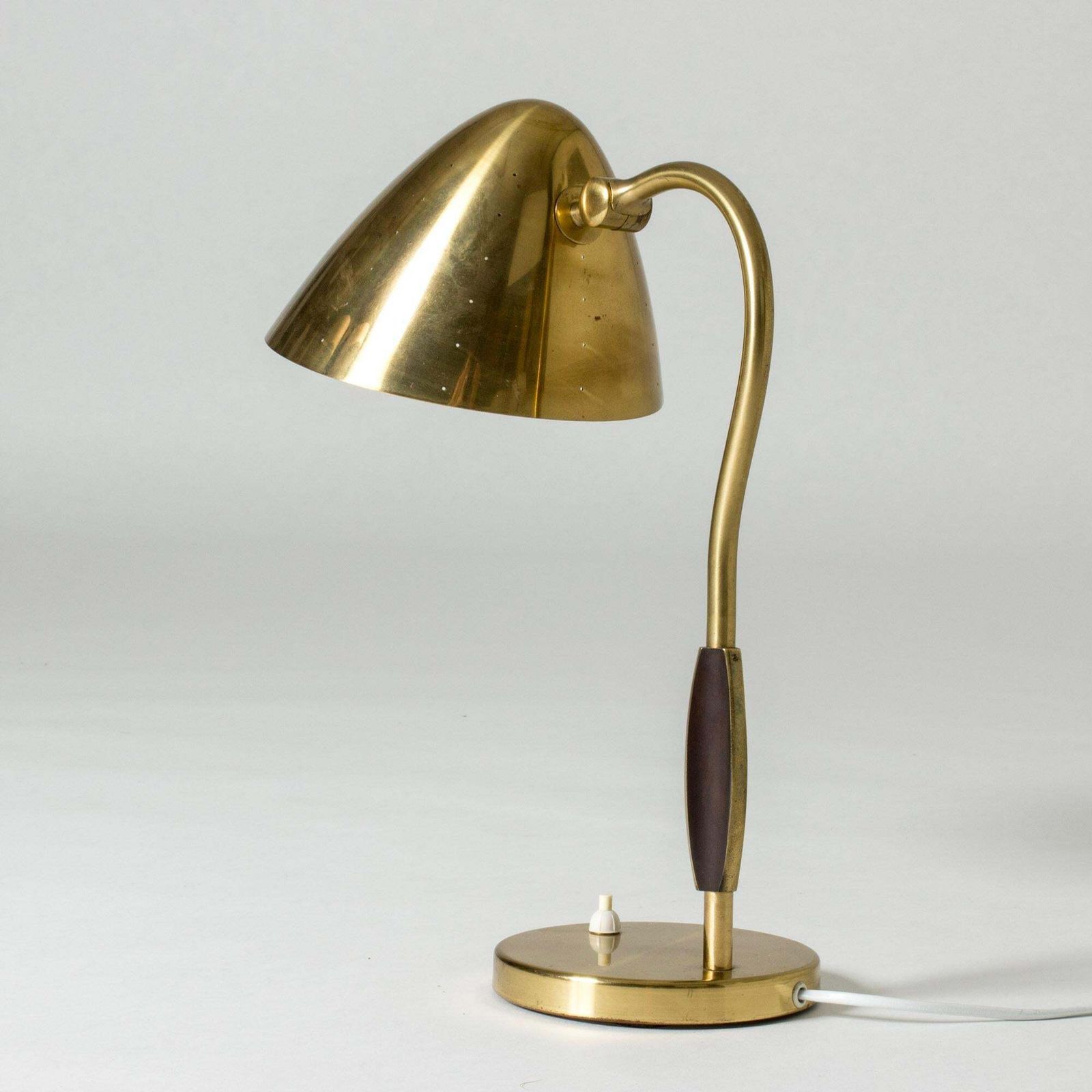 Midcentury Modern Brass Table Lamp, Boréns, Sweden, 1950s photo for sale