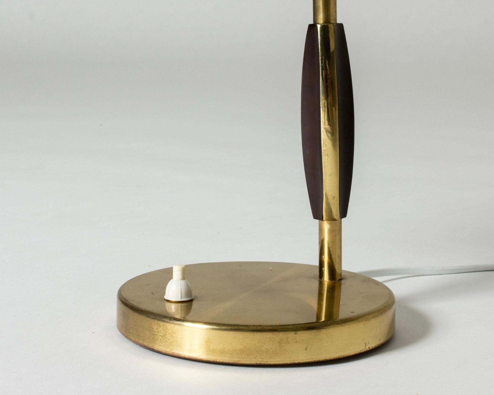 Midcentury Modern Brass Table Lamp, Boréns, Sweden, 1950s photo vinterior