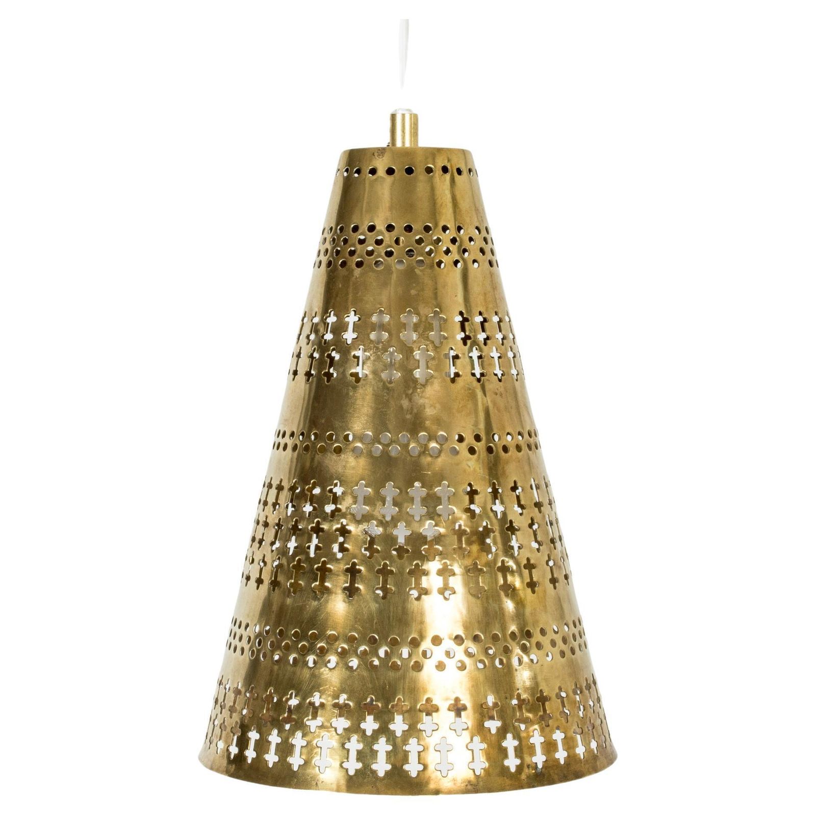 Mid-century Scandinavische messing hanglamp van Hans Bergström, Zweden, jaren 1950