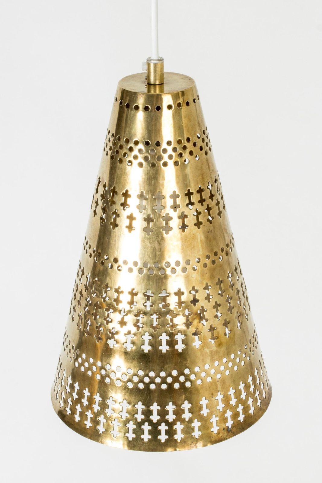 Mid-century Scandinavische messing hanglamp van Hans Bergström, Zweden, jaren 1950 photo Verlichting