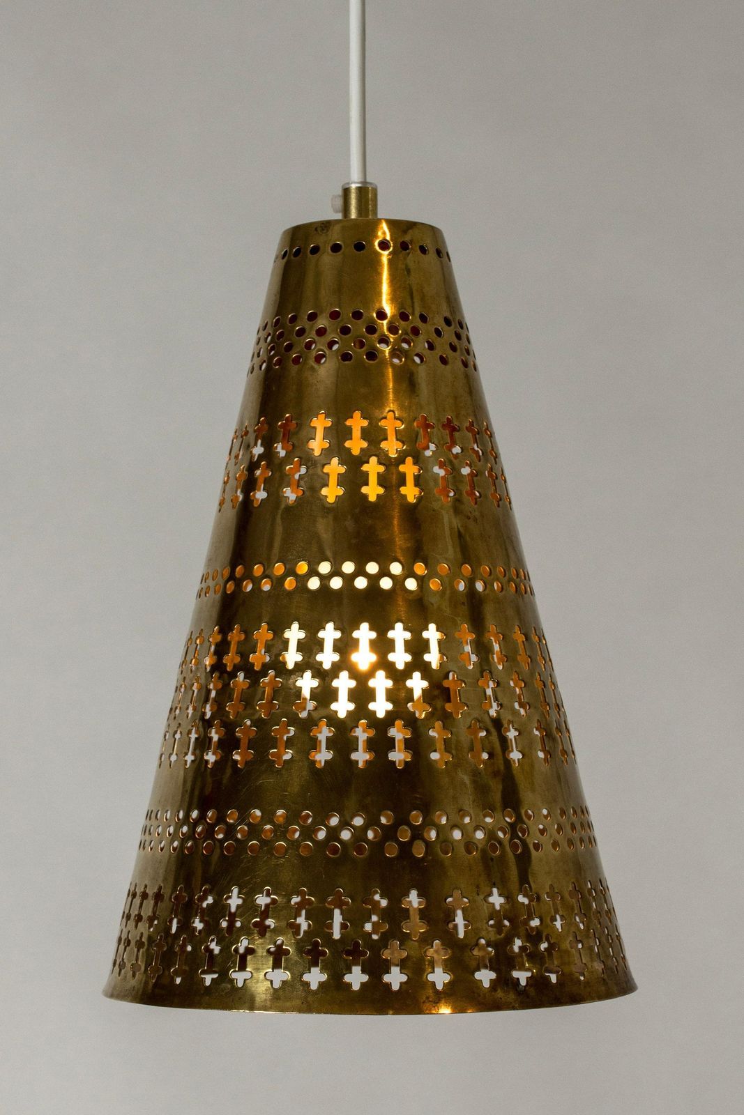 Mid-century Scandinavische messing hanglamp van Hans Bergström, Zweden, jaren 1950 photo buy