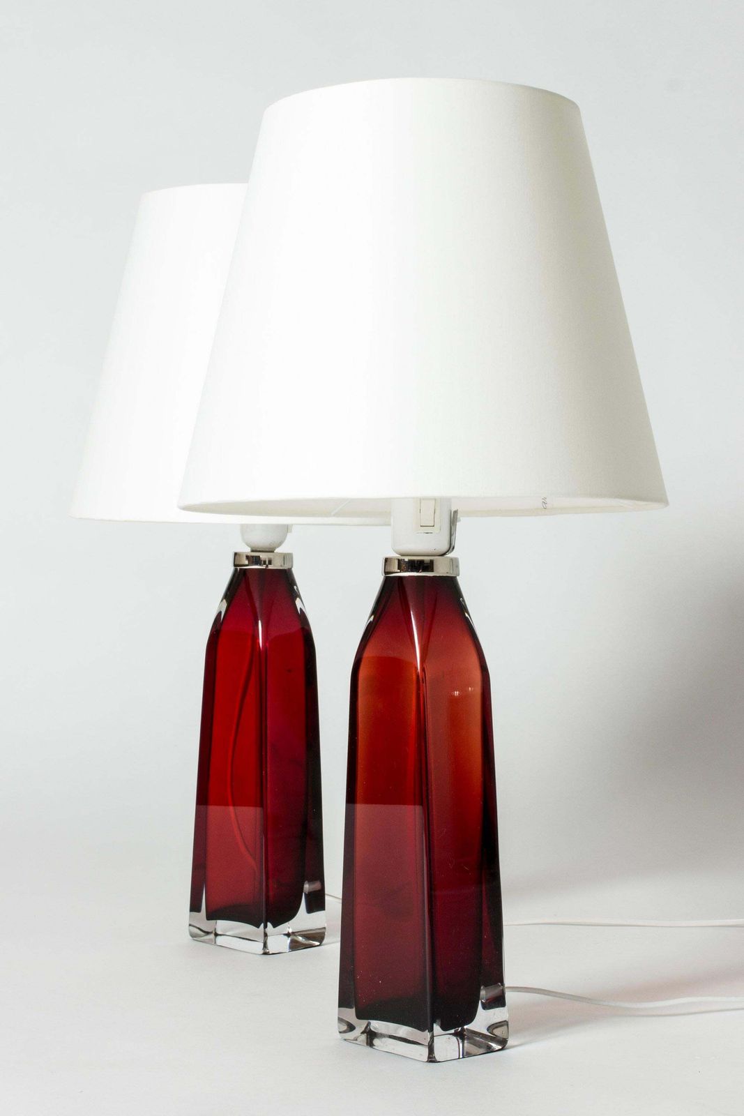 Mid-century glazen tafellampen van Carl Fagerlund, Orrefors, Zweden, jaren 1960 photo Verlichting