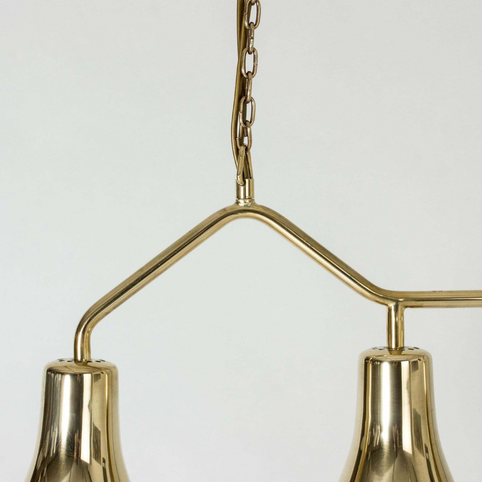Mid-Century Modern Messing Hanglamp van Hans Bergström, Zweden, jaren 1950 photo for sale