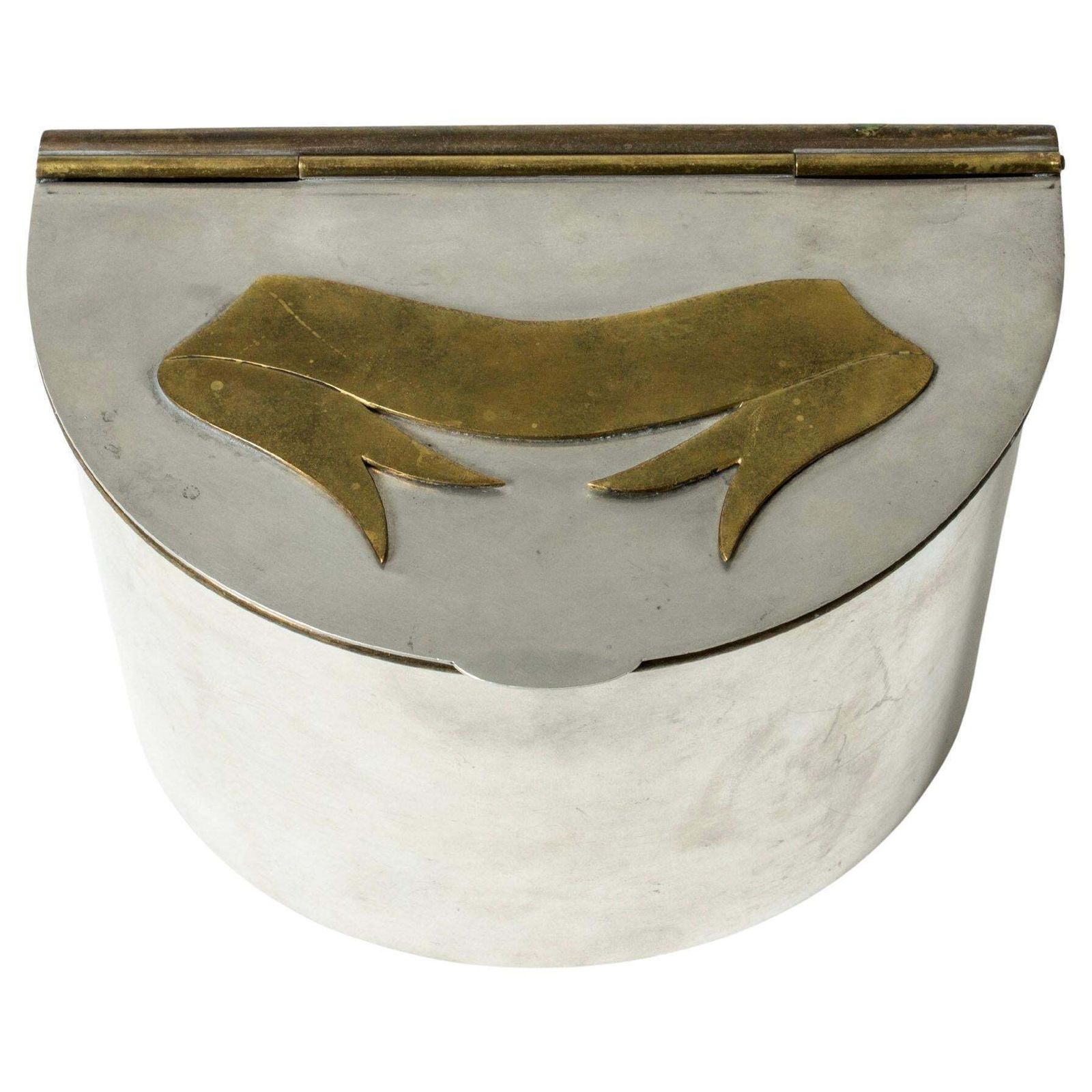 Midcentury Scandinavian Pewter Jar By Estrid Ericson, Svenskt Tenn, Sweden, 1967