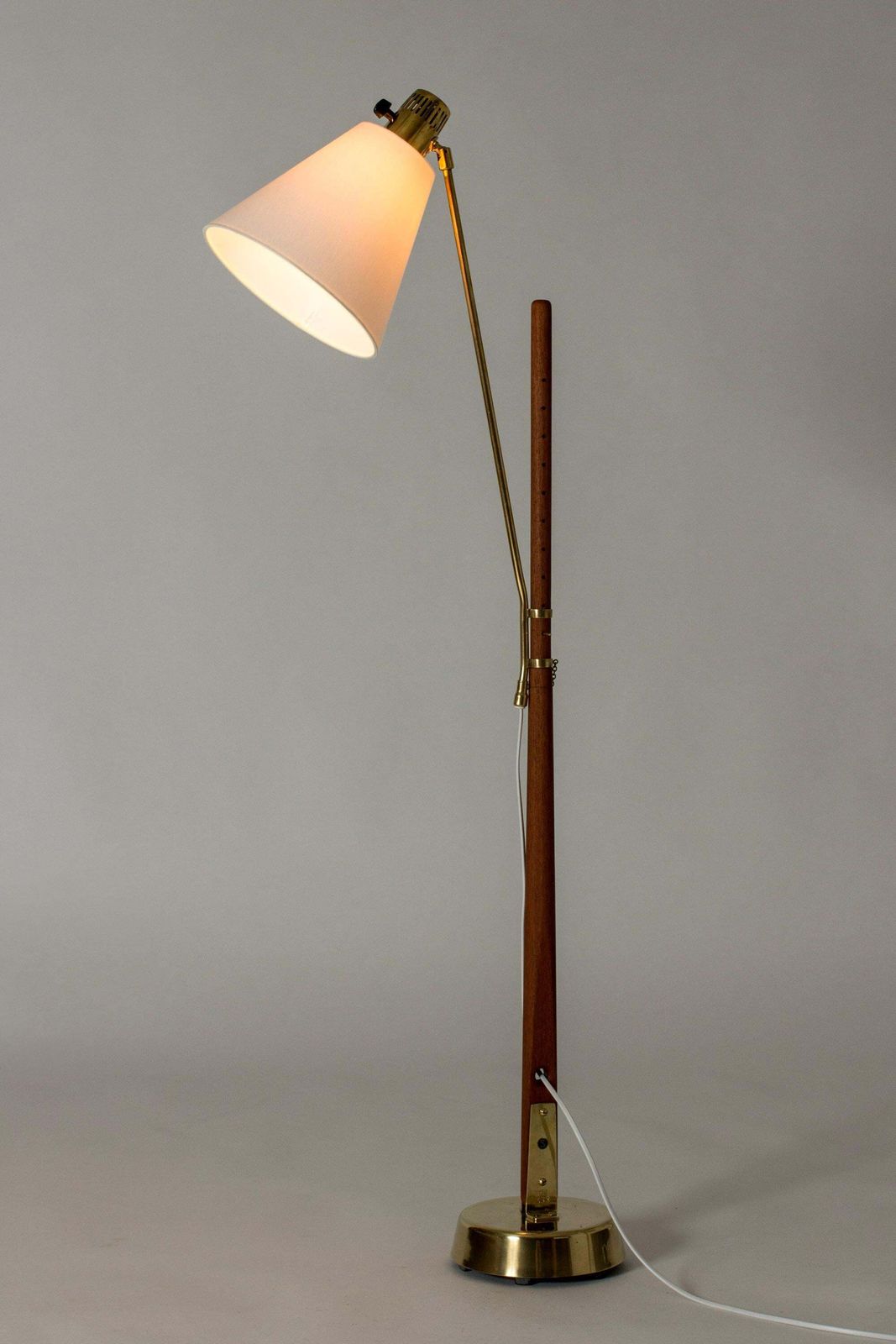 Scandinavian Vintage Floor Lamp By Hans Bergström, Ateljé Lyktan, Sweden, 1950s photo for sale