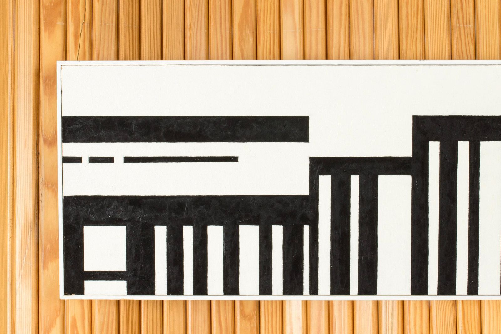 Zwart-witschilderij, Scandinavian Modern, hout, ca. 1983 photo Kunst
