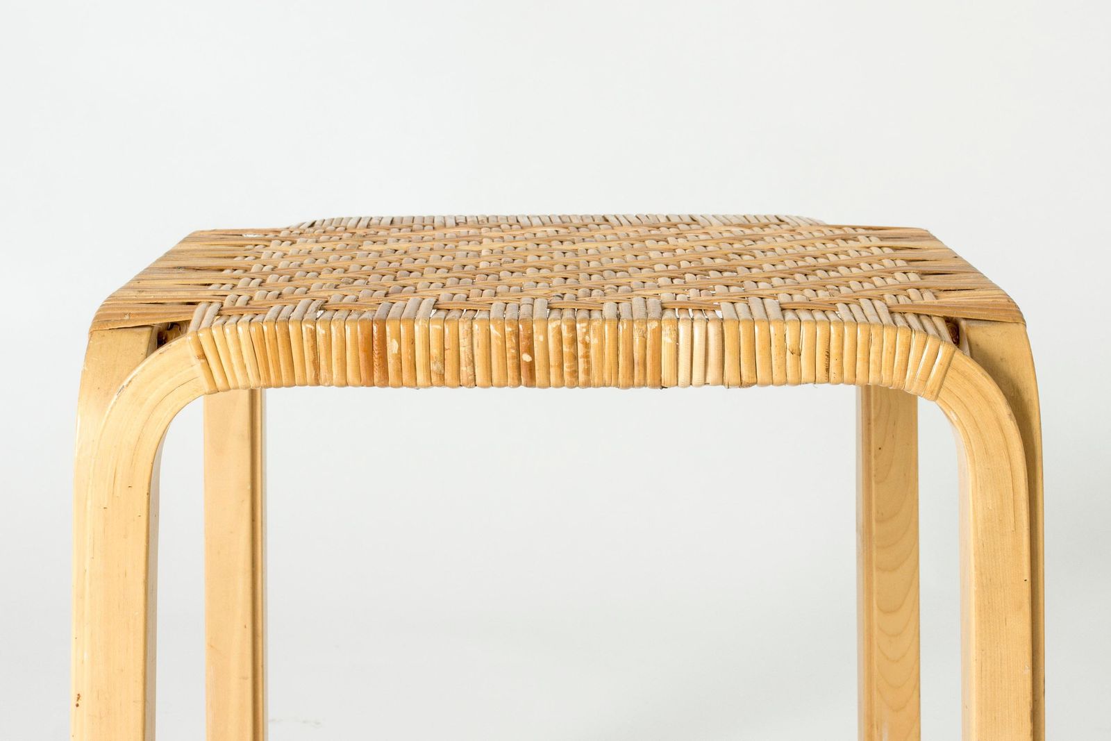 Vintage Midcentury Alvar Aalto Stool, Model "Y61", Finland, 1950s photo for sale