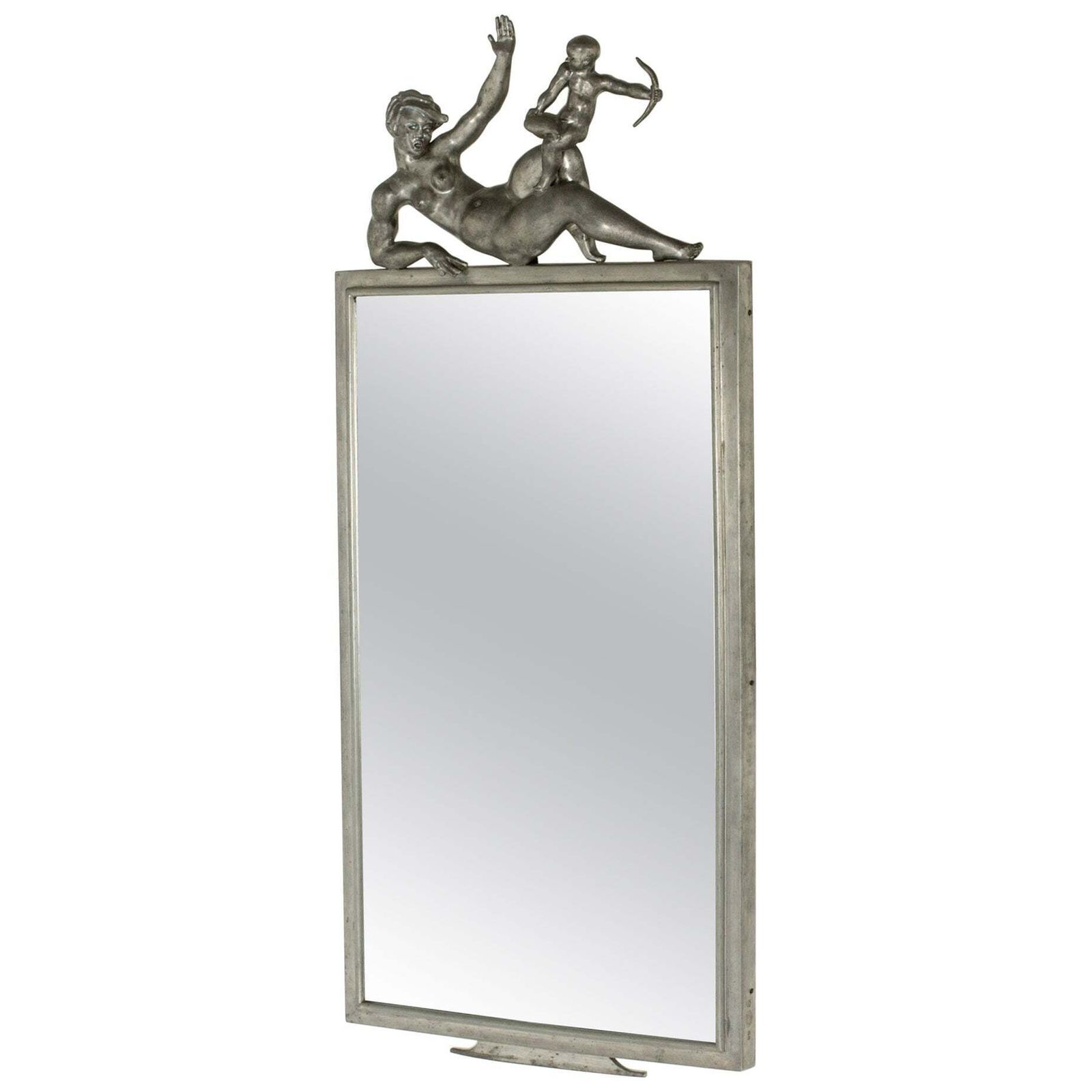 Pewter Wall Mirror By Thorwald Alef, Svenskt Tenn, 1929