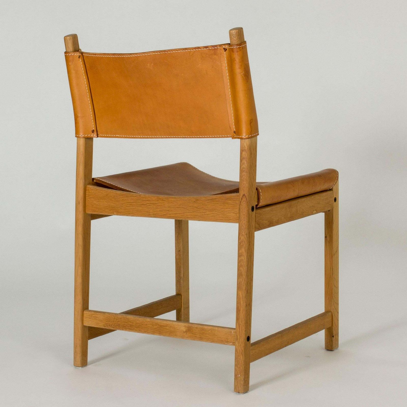 Chaise d'appoint en chêne et cuir par Kurt Østervig, Sibast, Danemark, années 1960 photo Mobilier