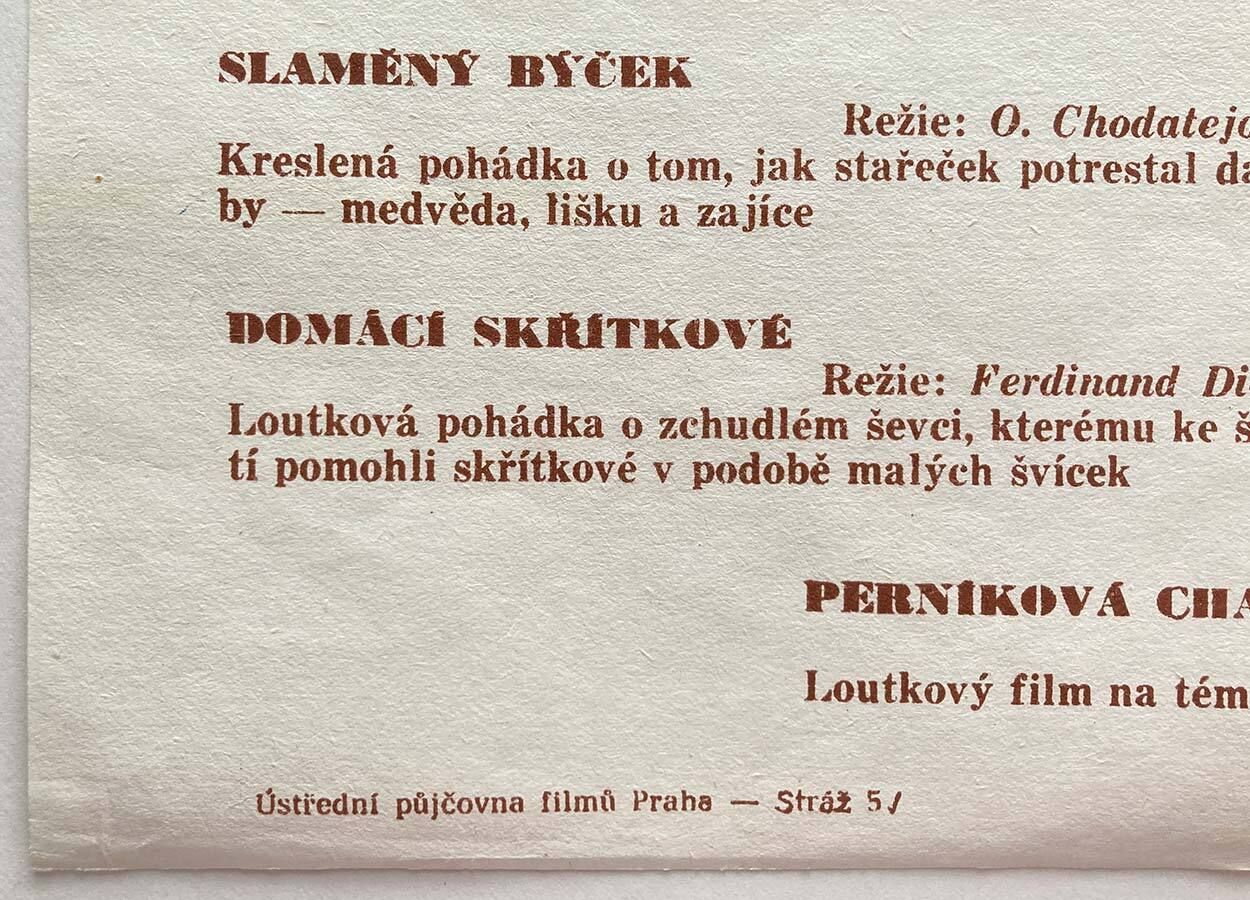 Original Film Poster, Gingerbread House, Leoš Konáš, 1971, Genuine Vintage Czech Design photo vinterior