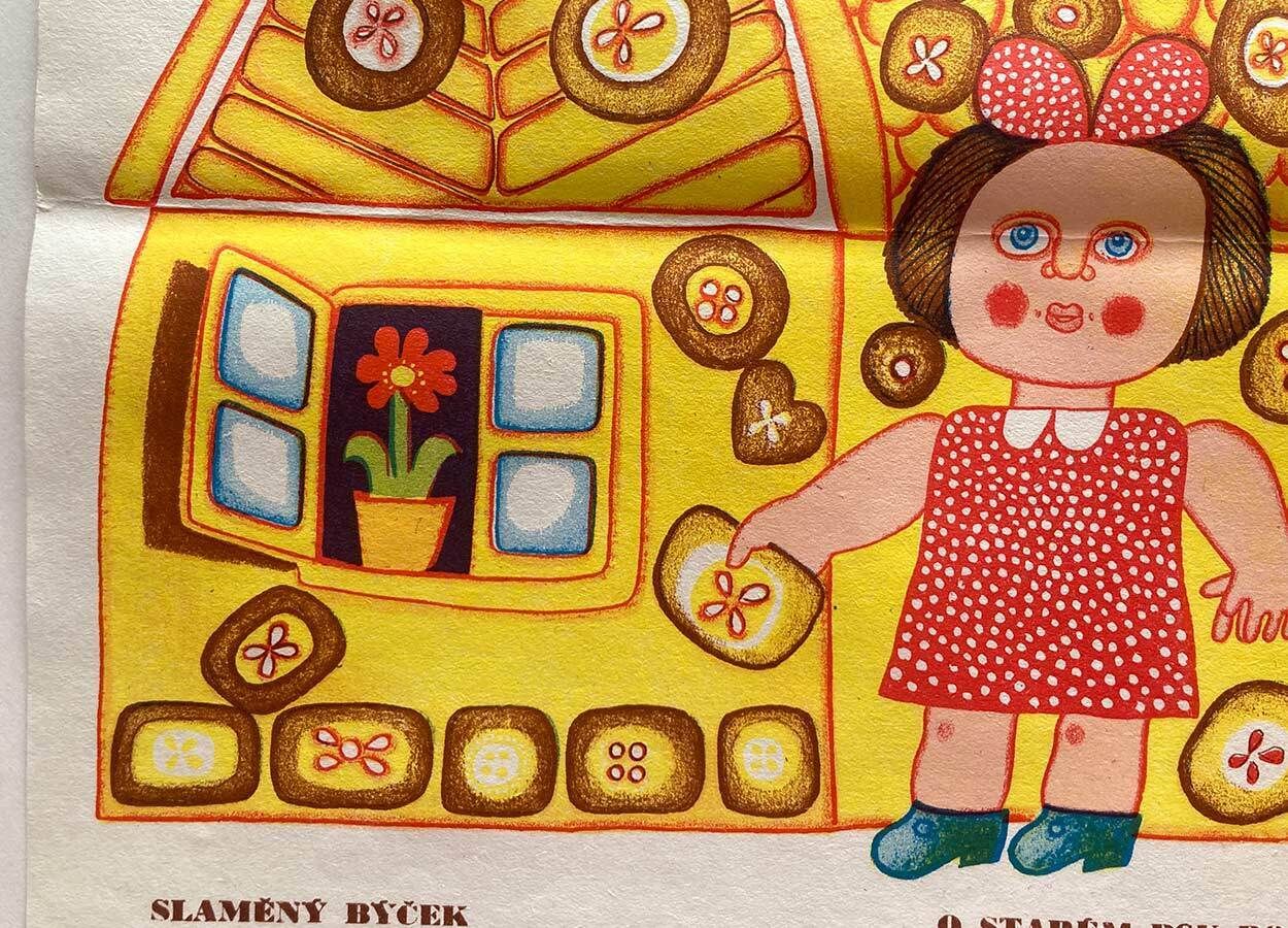 photo furniture Original Film Poster, Gingerbread House, Leoš Konáš, 1971, Genuine Vintage Czech Design