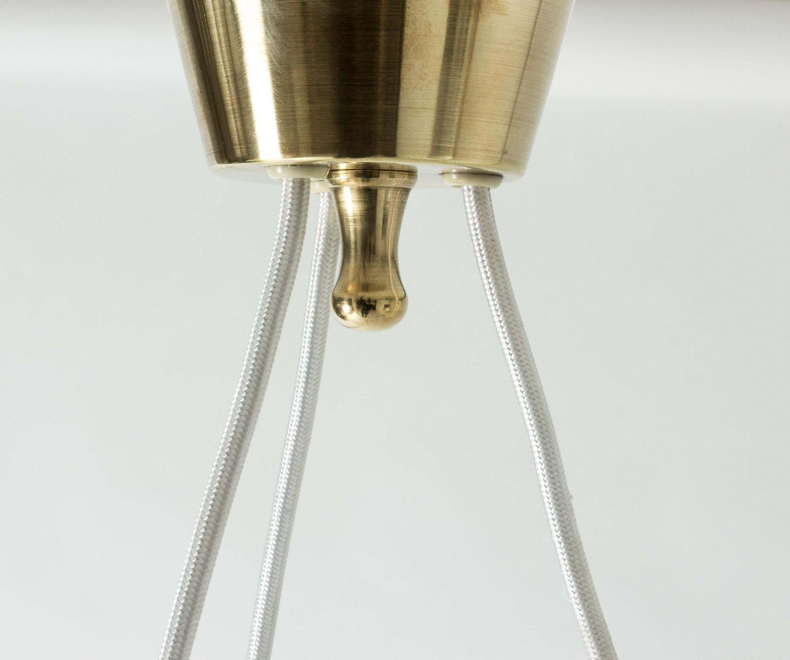 Rare Brass Ceiling Lamp By Hans Agne Jakobson. Sweden, 1950s. photo vintage