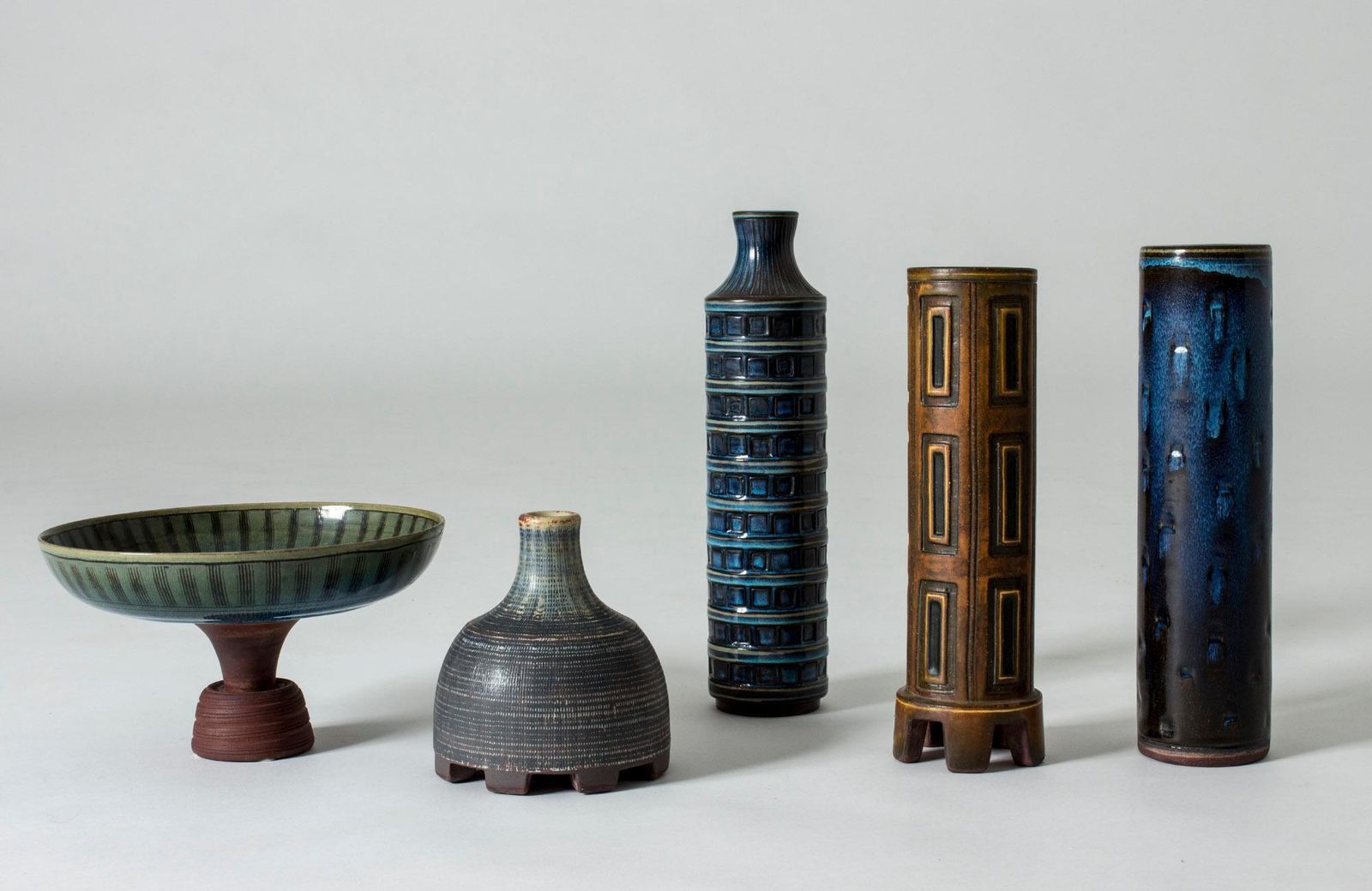 photo for sale Stoneware "Farsta Rust" Vase By Wilhelm Kåge For Gustavsberg, Sweden, 1940s