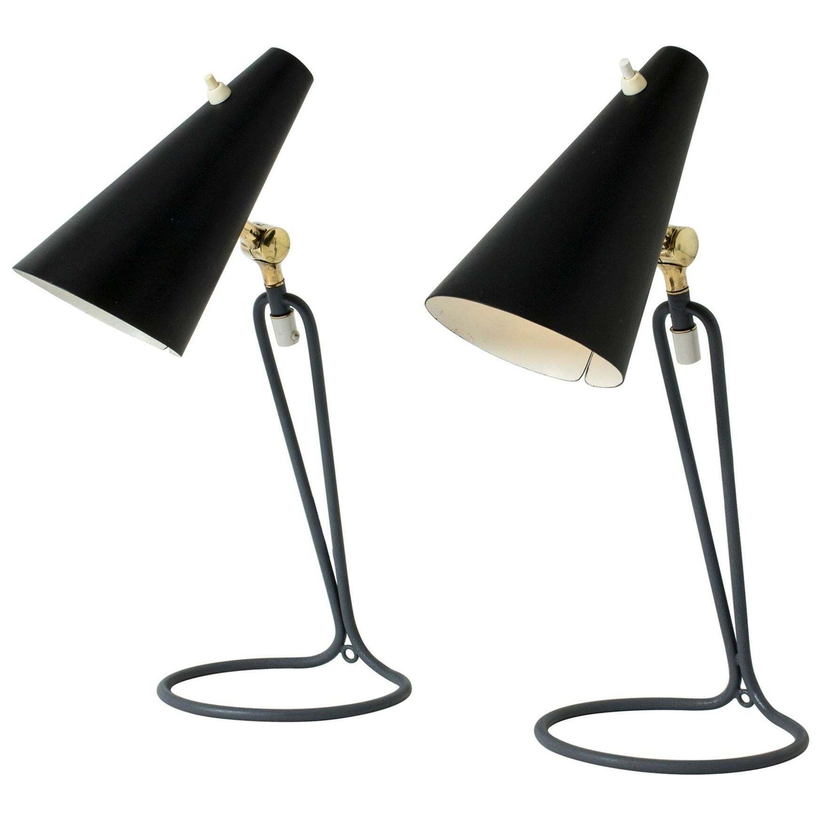 Paire de lampes de table par Bertil Brisborg pour Nordiska Kompaniet, Suède