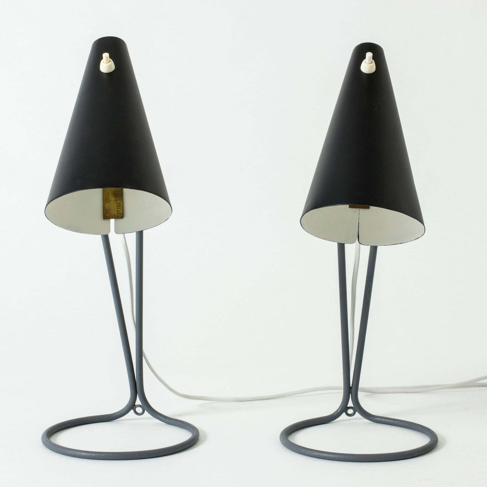 Paire de lampes de table par Bertil Brisborg pour Nordiska Kompaniet, Suède photo 3781.0