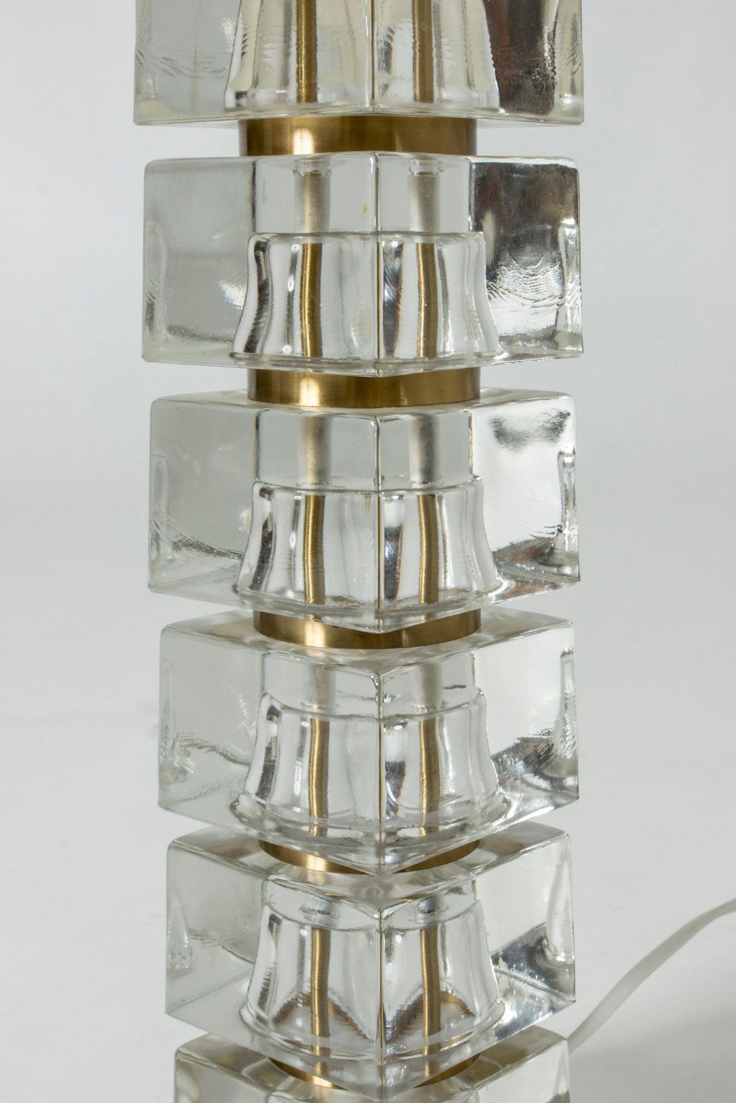 Swedish 1960s Crystal Glass Table Lamp photo 824.0