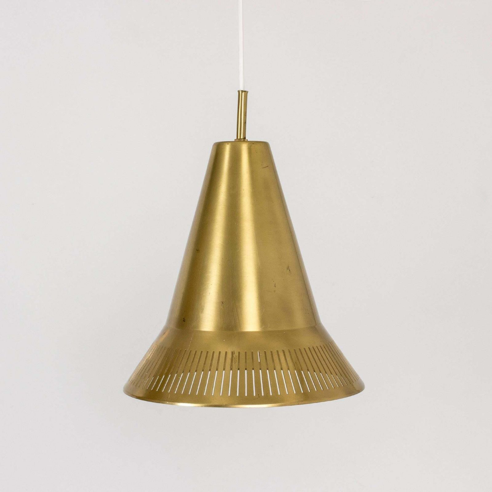 Set van vier messing hanglampen van Hans Bergström, ca. jaren 1950, Zweden photo Verlichting
