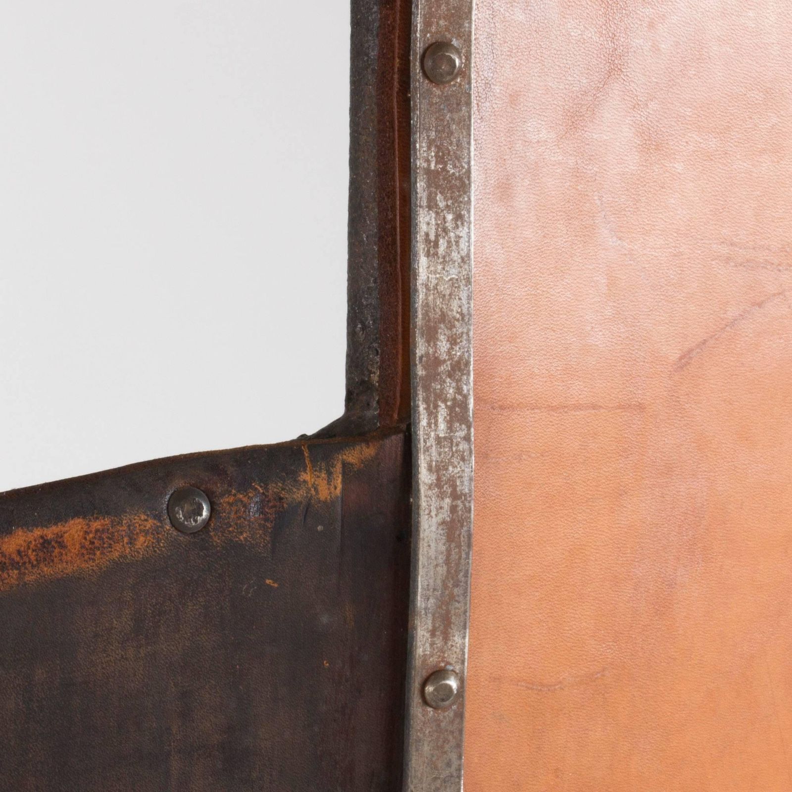 Sculptural Room Divider By Fred Leyman, Wrought Iron & Leather, 1963 photo 16375.0