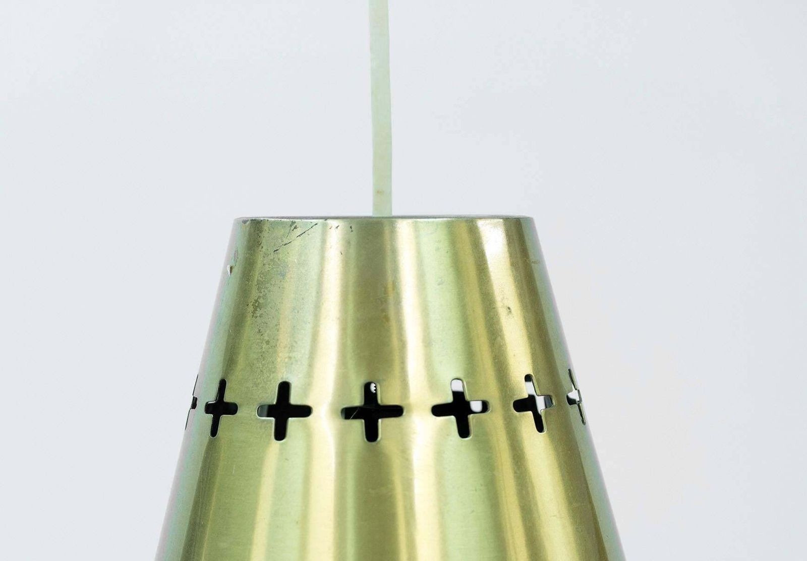 Messing Hanglamp van Hans Bergström voor Ateljé Lyktan, ca. jaren 1950 photo Verlichting